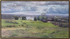 Haywagons, April Skies, Parmelee Farm