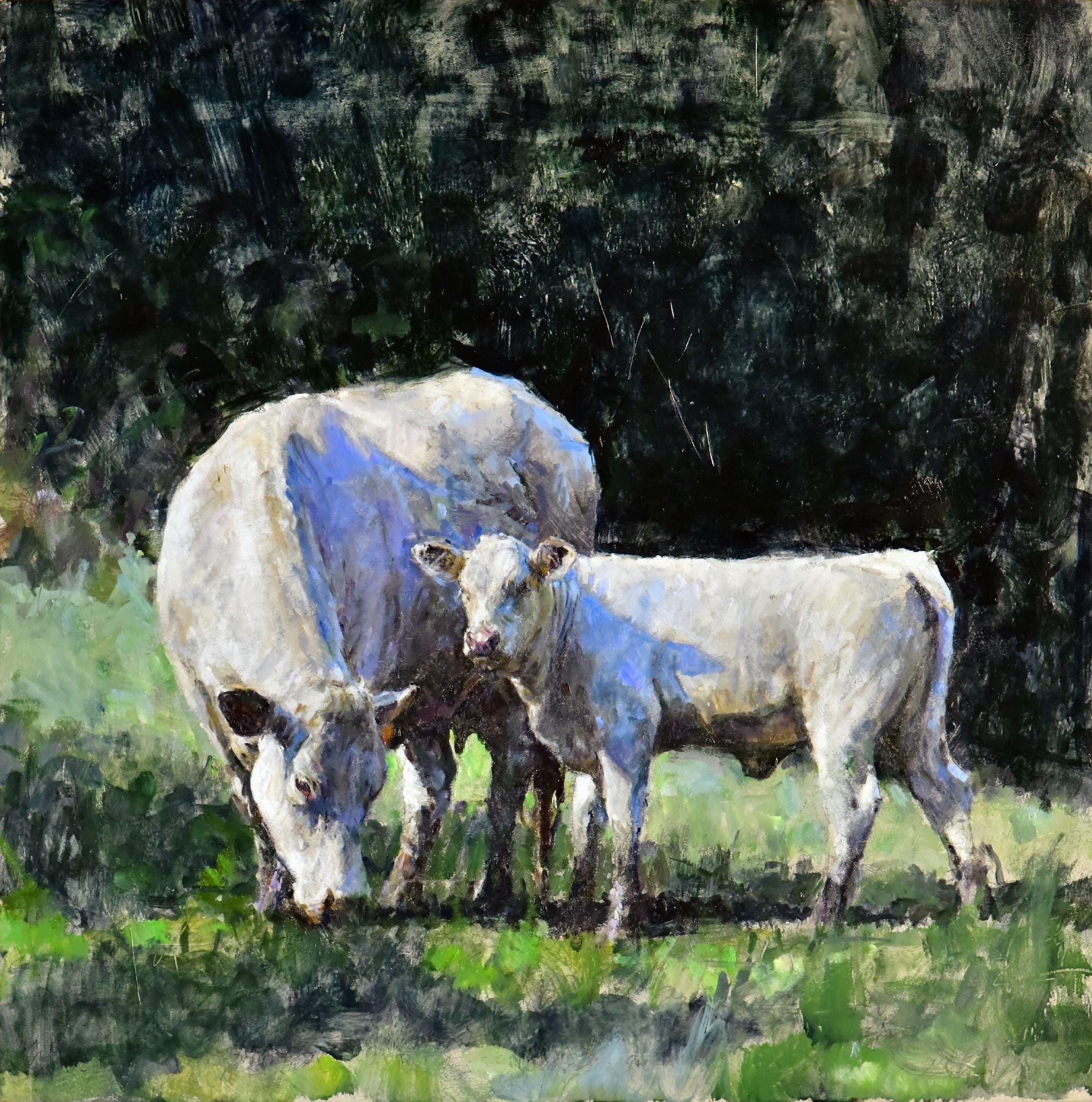 Animal Painting di Peter Poskas III - Madre e figlio