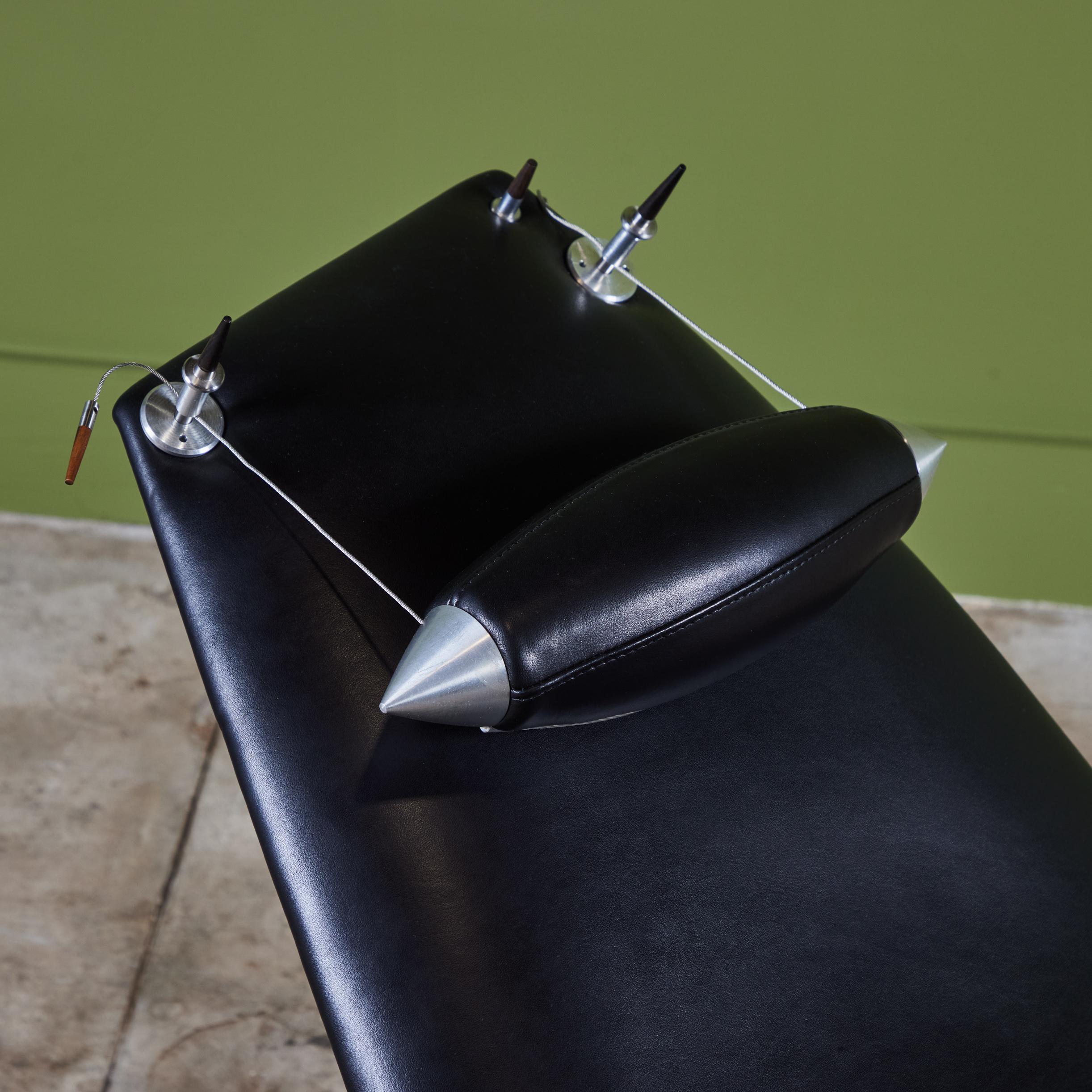 Peter Prasil Sillón Chaise Lounge de Piel en venta 3