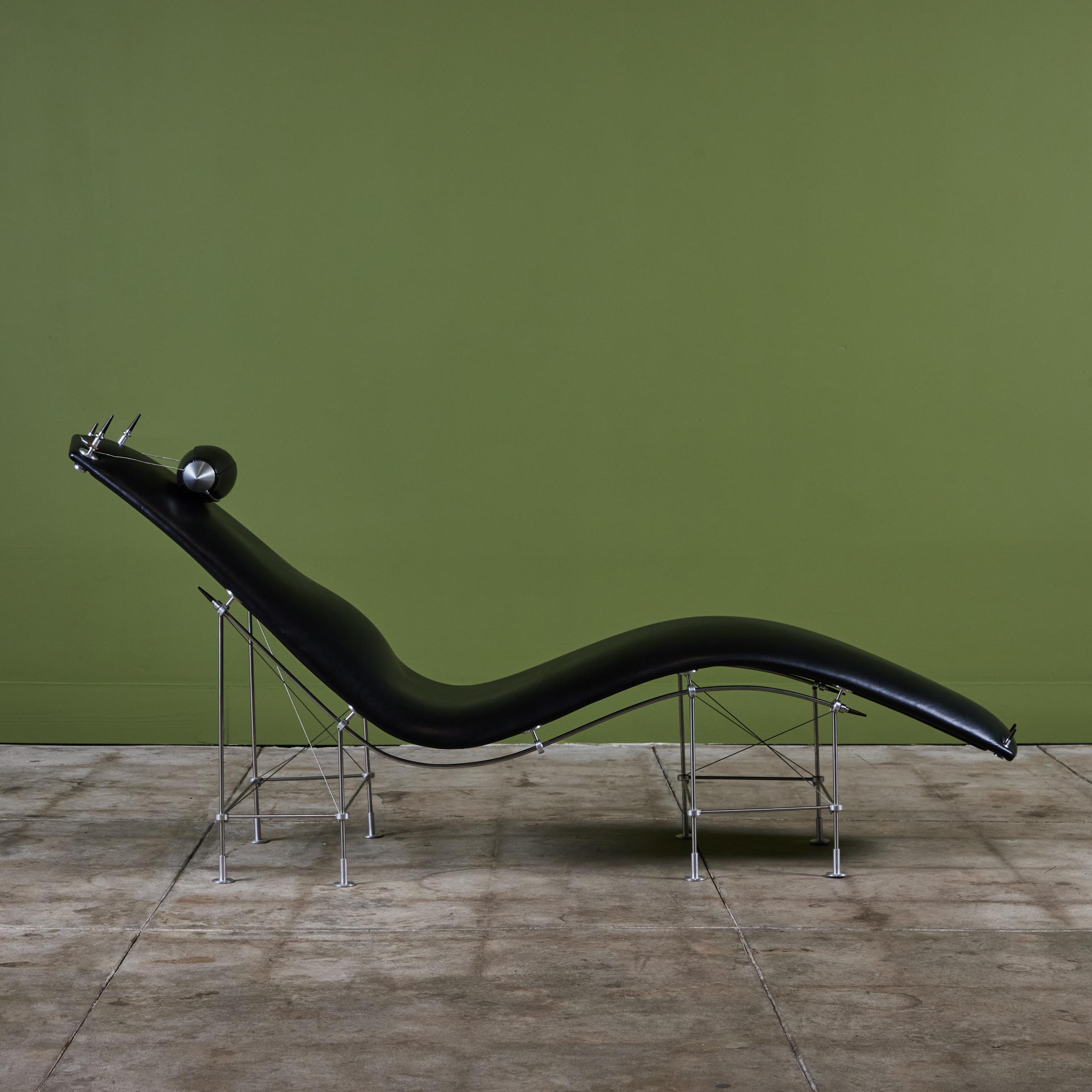 Peter Prasil Sillón Chaise Lounge de Piel en Excelente estado para la venta en Los Angeles, CA