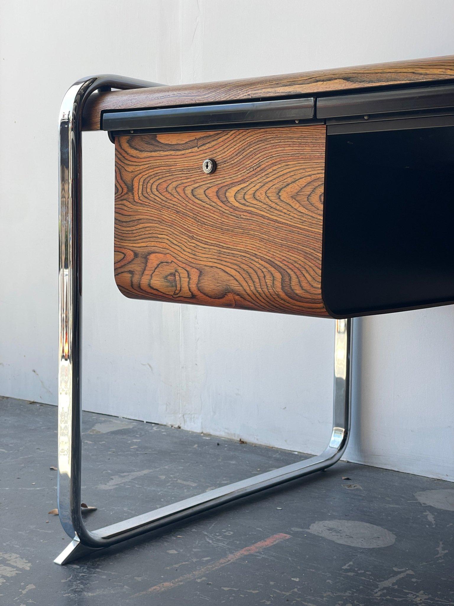 Peter Protzman Zebrawood Desk for Herman Miller 3
