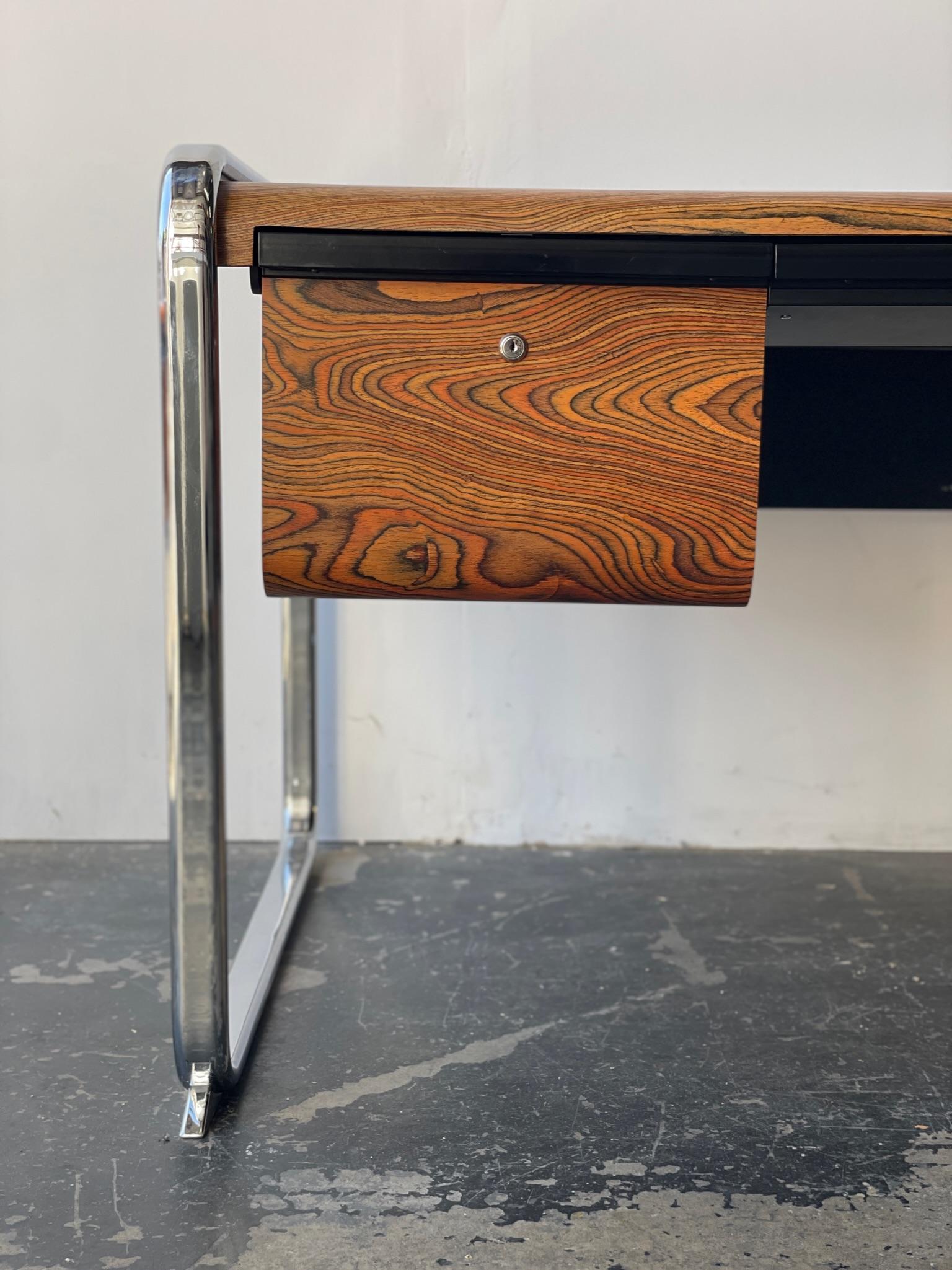 Mid-Century Modern Peter Protzman Zebrawood Desk for Herman Miller