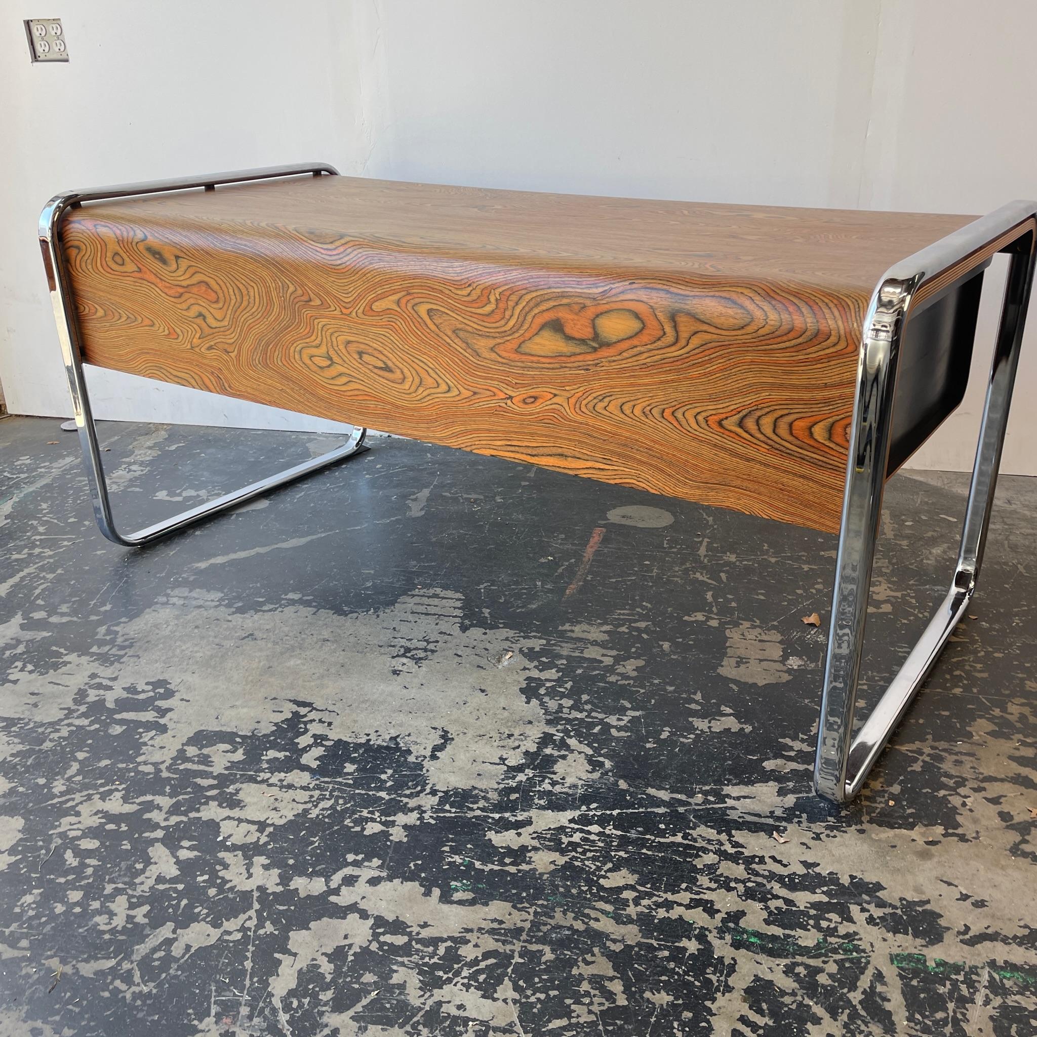 Peter Protzman Zebrawood Desk for Herman Miller In Good Condition In San Diego, CA