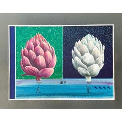 Peter Read Framed Artichoke Painting