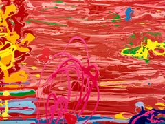 Red Sea (COLORFUL RED/PINK CONTEMPORARY ABSTRACT PAINTING)