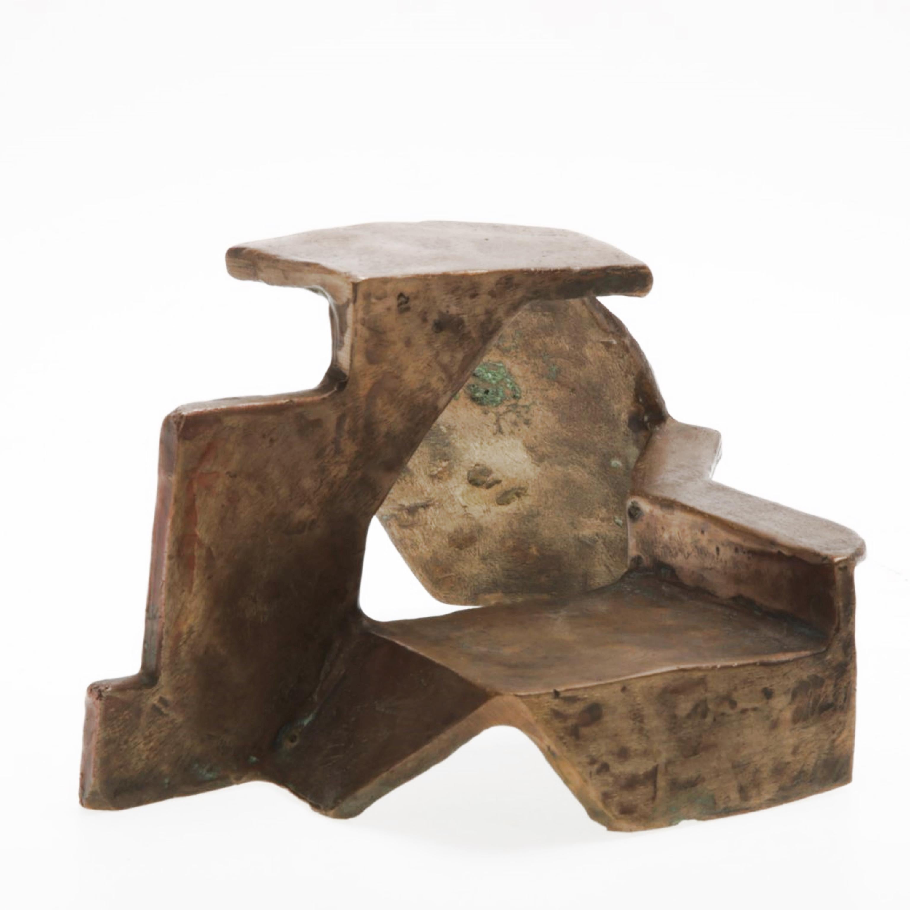 Abstrakte Bronzeskulptur, einzigartiges signiertes Werk aus dem Nachlass von Arthur Carr im Angebot 2