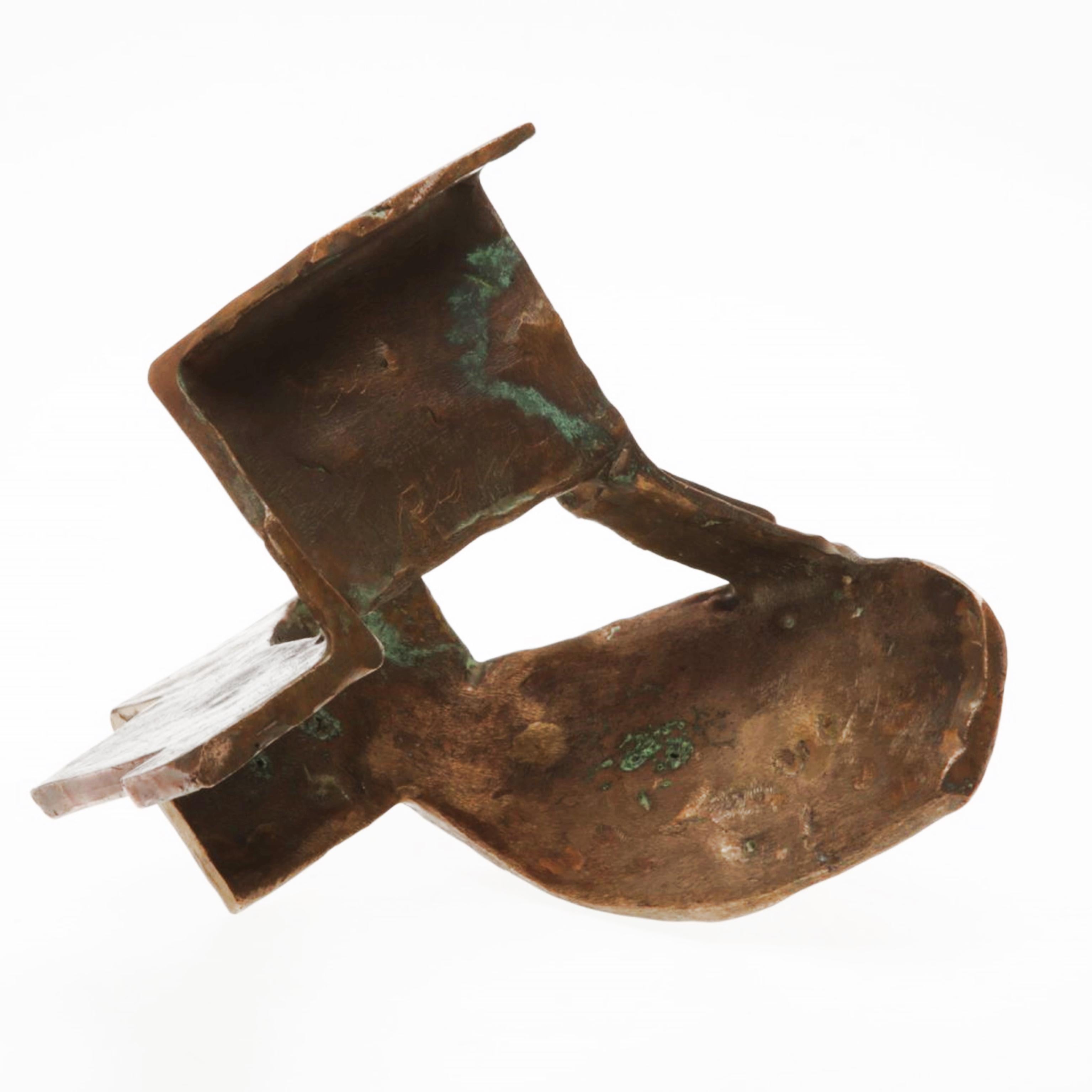 Abstrakte Bronzeskulptur, einzigartiges signiertes Werk aus dem Nachlass von Arthur Carr im Angebot 3