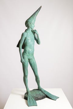 Sharkboy M (Ed. di 8)- 21° secolo, Figurativo, Contemporaneo, Bronzo, Scultura