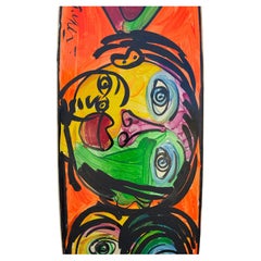 Grandes retratos expresionistas sobre tabla de surf