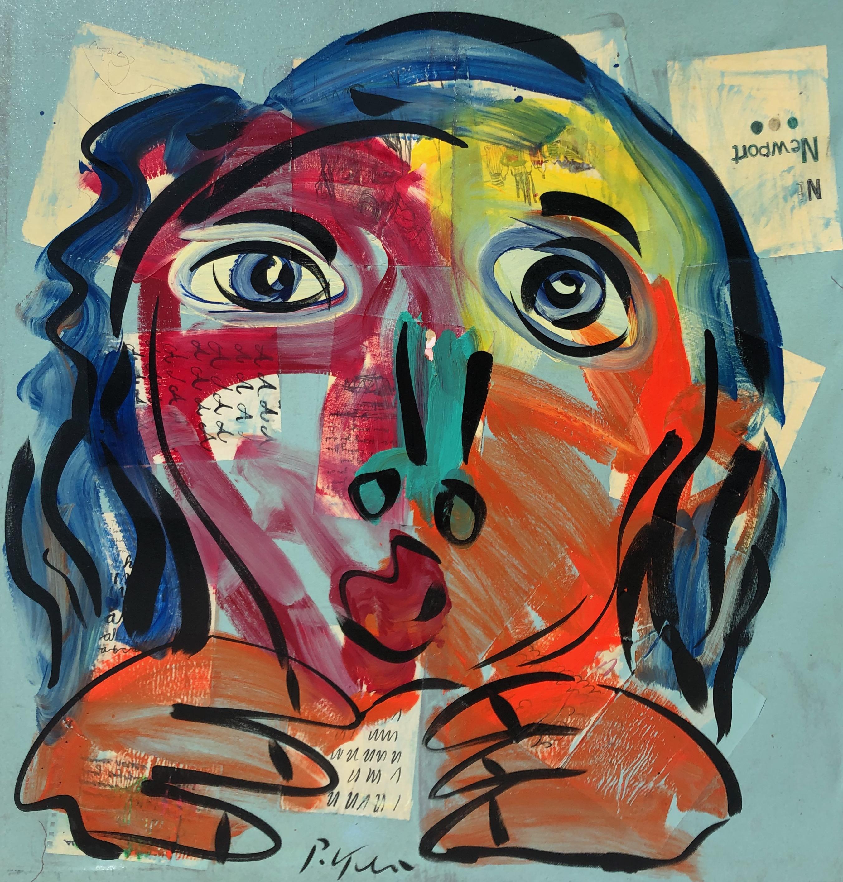 Ritratto Espressionista astratto - Painting di Peter Robert Keil