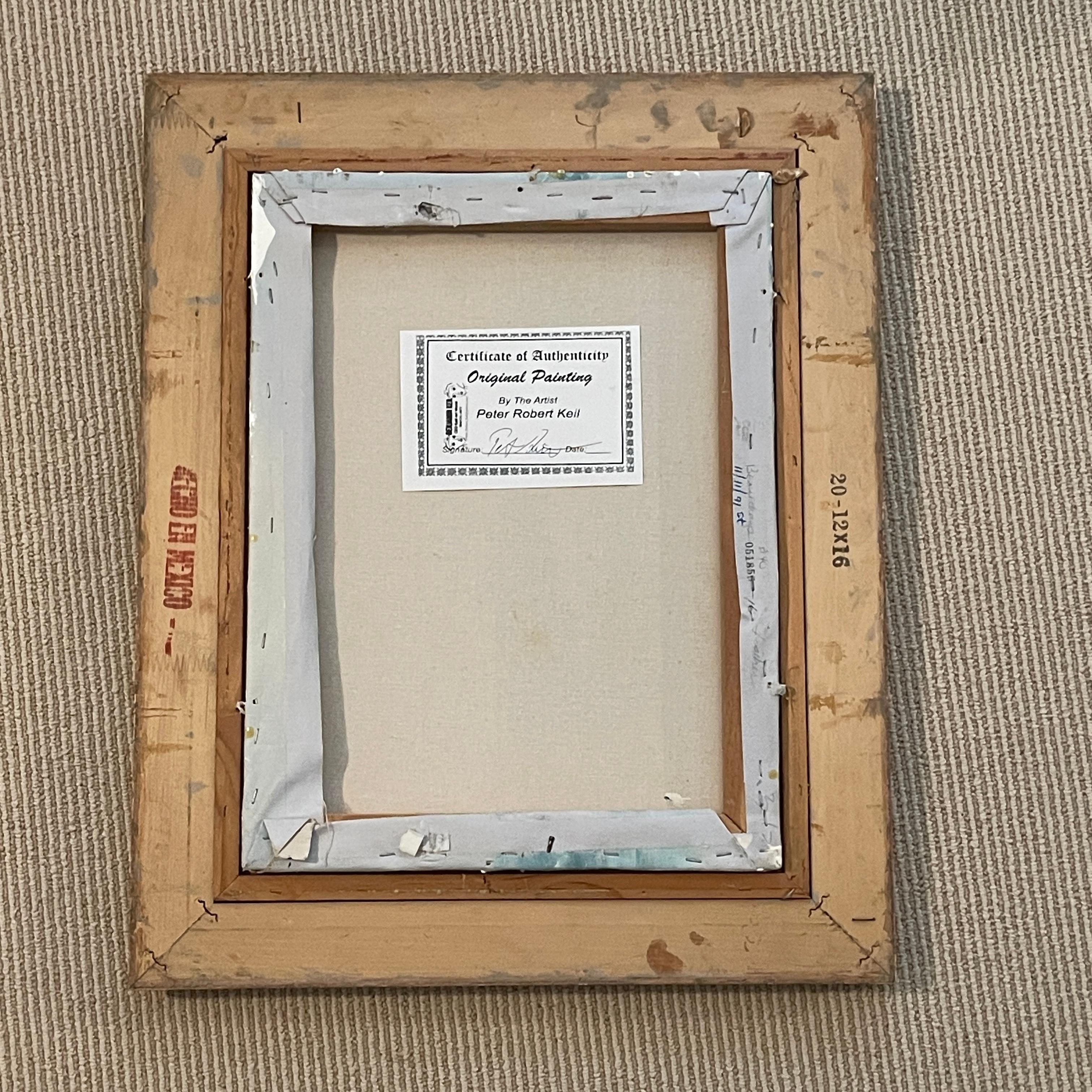 Peter Robert Keil Pittura su tela con cornice d'oro firmata e datata con COA in vendita 11