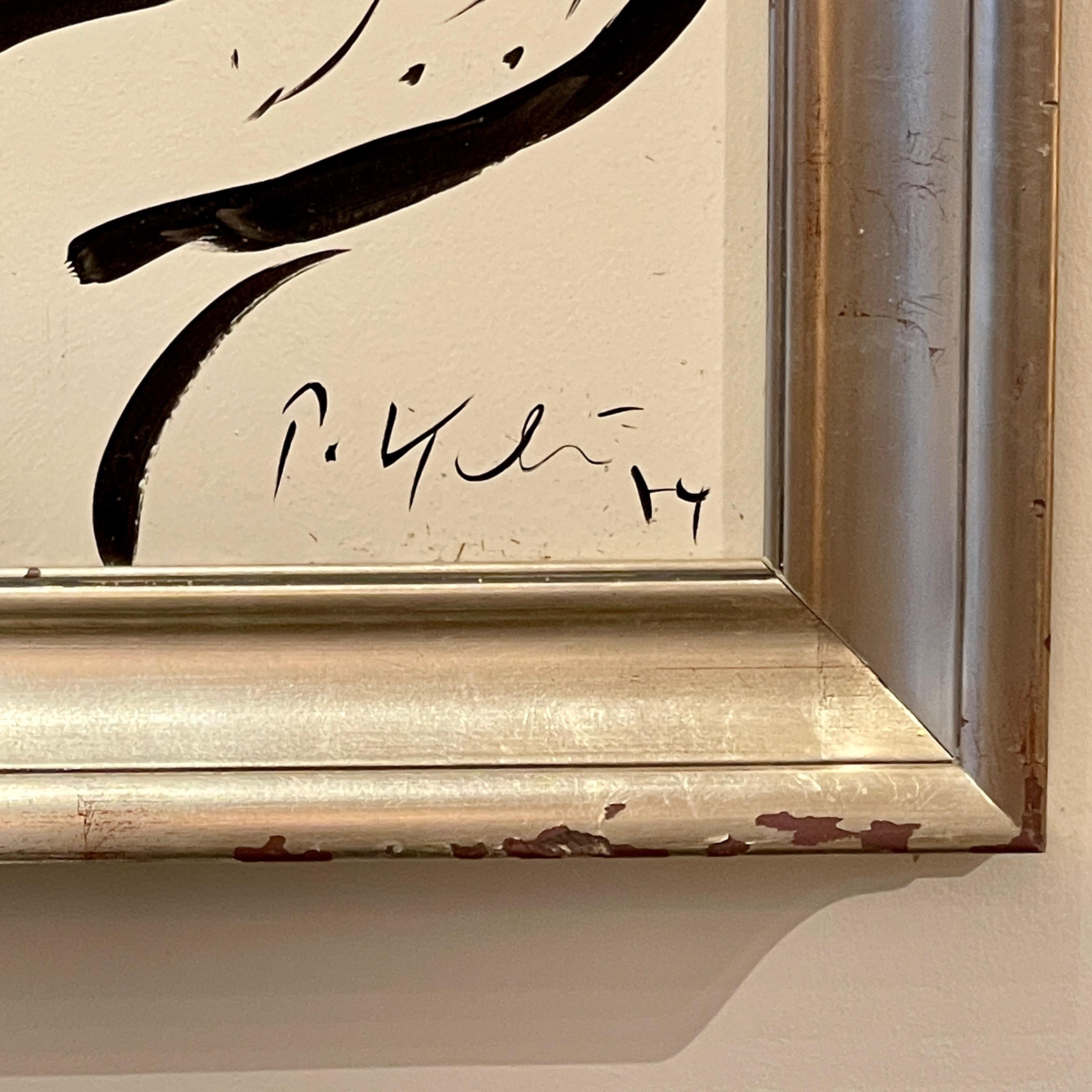 Peter Keil's painting on board. Dated 1974.  This one is stunning in person. Amazing silver leaf frame with some flaking that actually adds to the piece. Stunning and ready to hang 