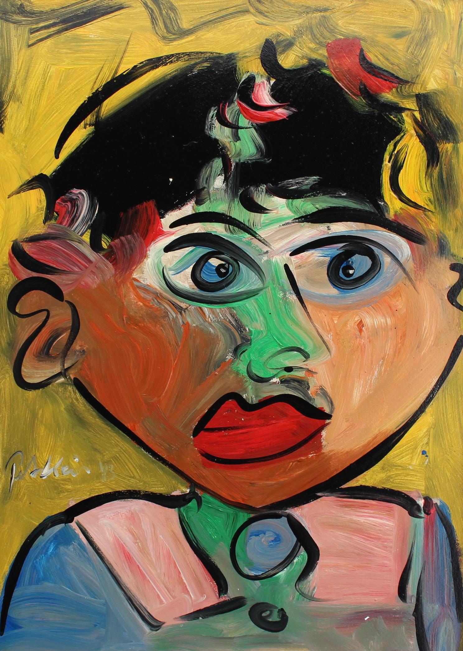 Peter Robert Keil Portrait Painting – Porträt eines Schuljungen