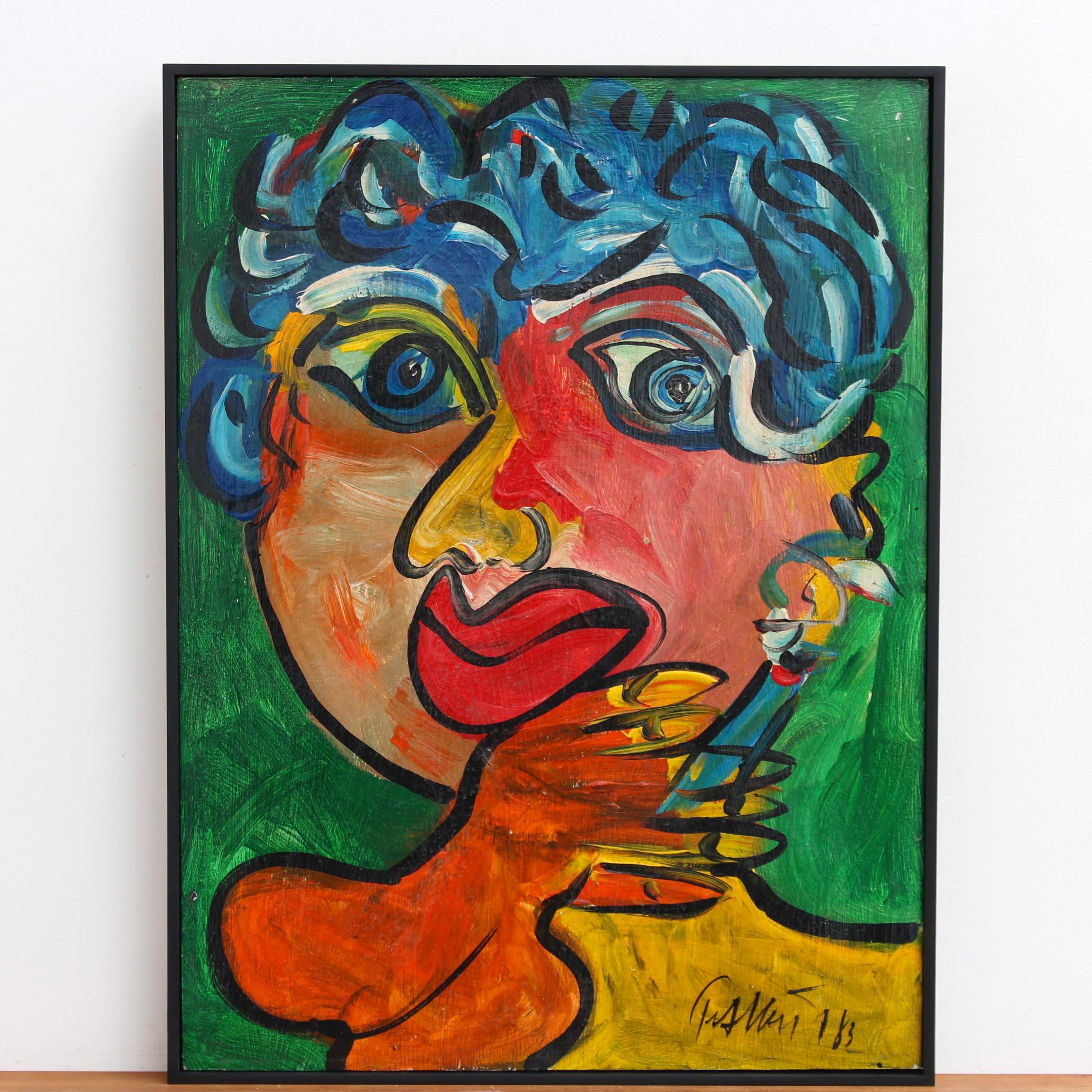 Ritratto di donna sorridente - Painting di Peter Robert Keil