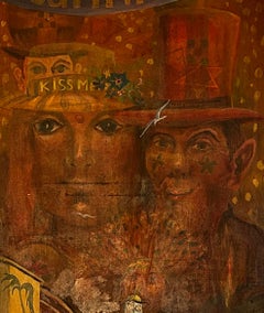 Surrealist Magical Realism Circus Seaside Kiss Me Quick Oranges Browns Nostalgia