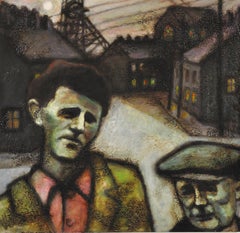 The Young Richard Burton And His Father. Pontrhydyfen. Neath Port Talbot. Wales.