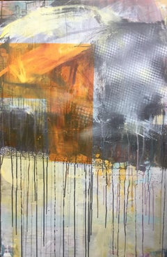 Barrage 1918. Contemporary Mixed Media Painting