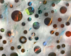 "Extra Terrene".  Abstraktes abstraktes Gemälde in Mischtechnik