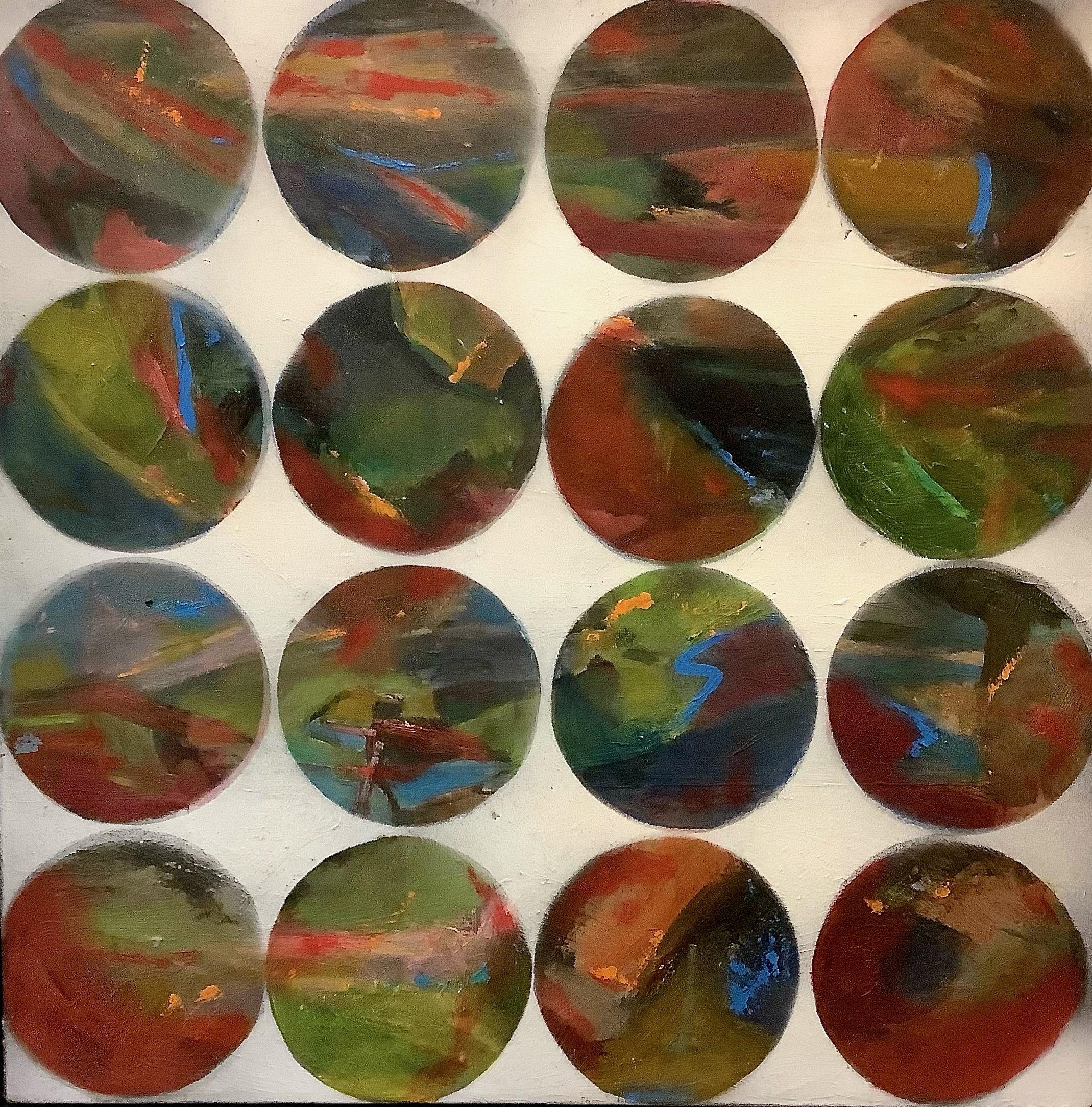"Más Mundos". Pintura abstracta contemporánea en técnica mixta