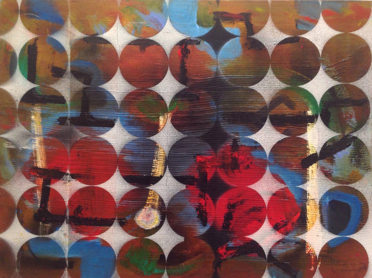 Abacus: pittura contemporanea a tecnica mista di Peter Rossiter in vendita 3