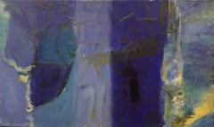 Octet bleu.    Peinture abstraite contemporaine en techniques mixtes