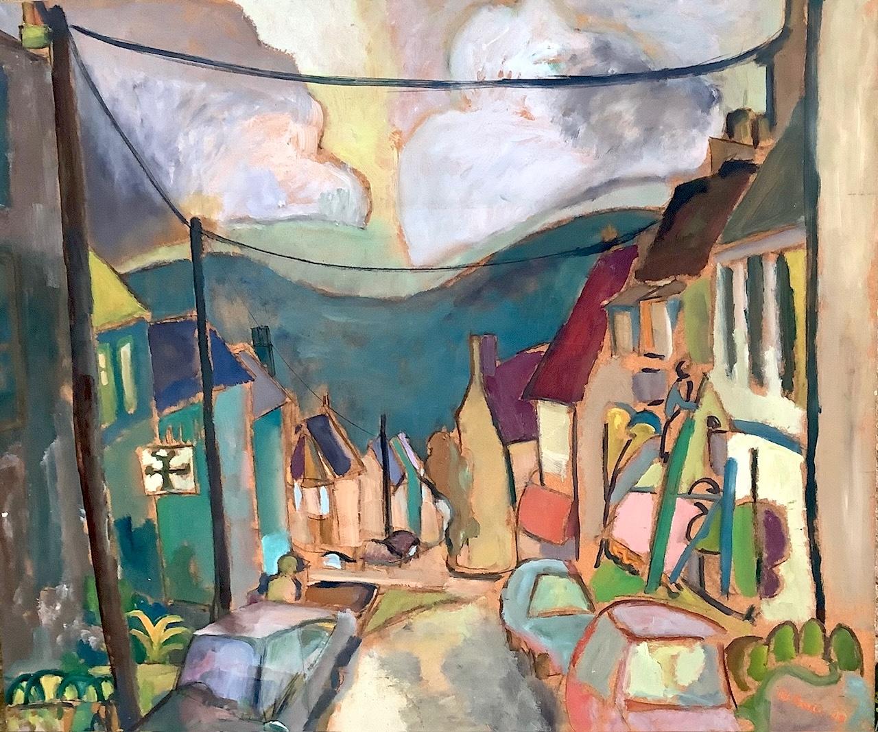 Landscape Painting Peter Rossiter - Newport, Pembrokeshire. Peinture à l'huile contemporaine d'un paysage gallois
