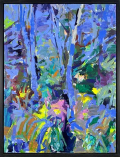 Étude en Bleu, Oil on Canvas Landscape Painting, Signed 2023, 40x30"