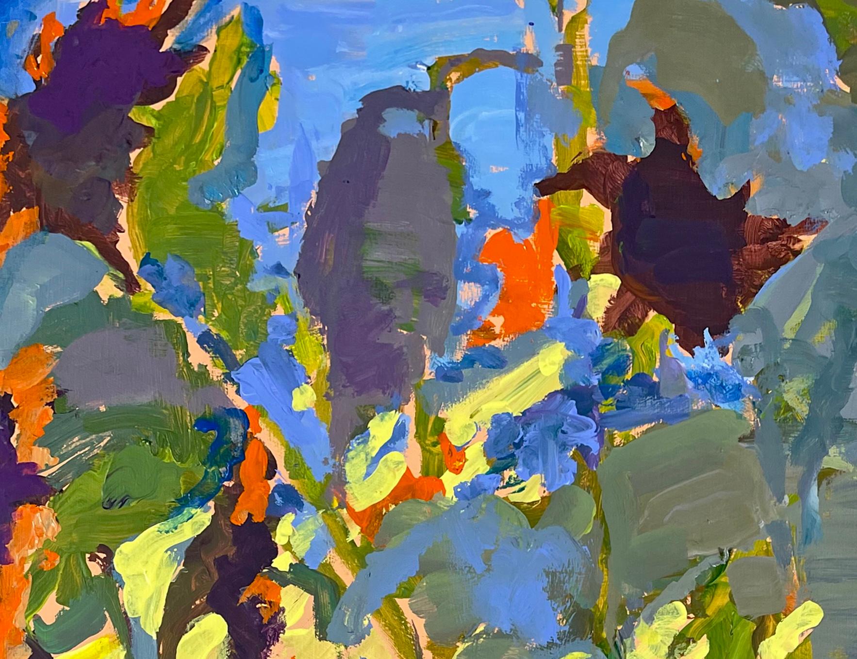 Tournesols d'été - Gris Landscape Painting par Peter Rudolph