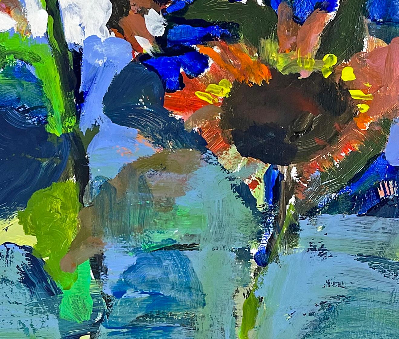 Passing Cloud - Blue Landscape Painting by Peter Rudolph