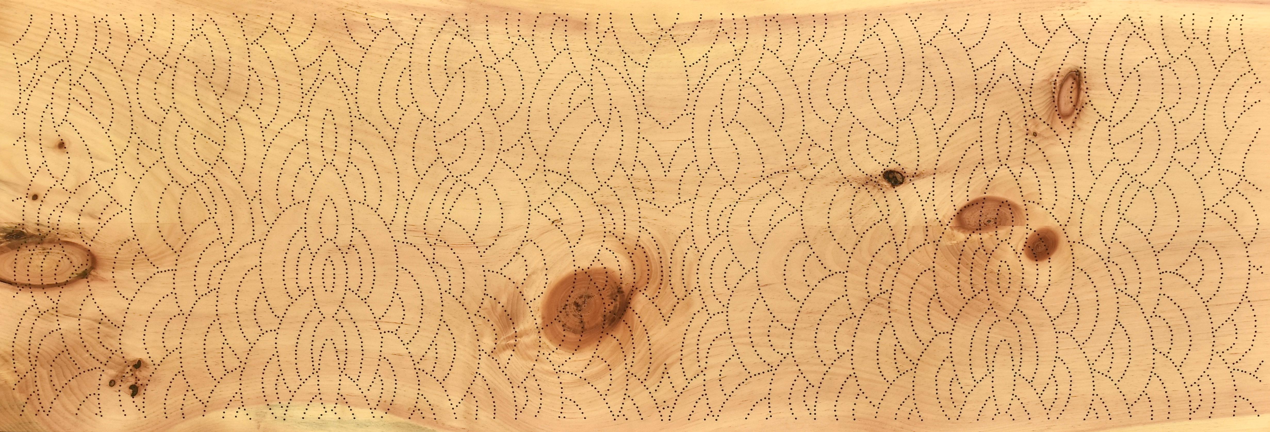 Nail Inlay Wall Piece No. 10 (total material cost $7.51)   #2 pine, pvc
