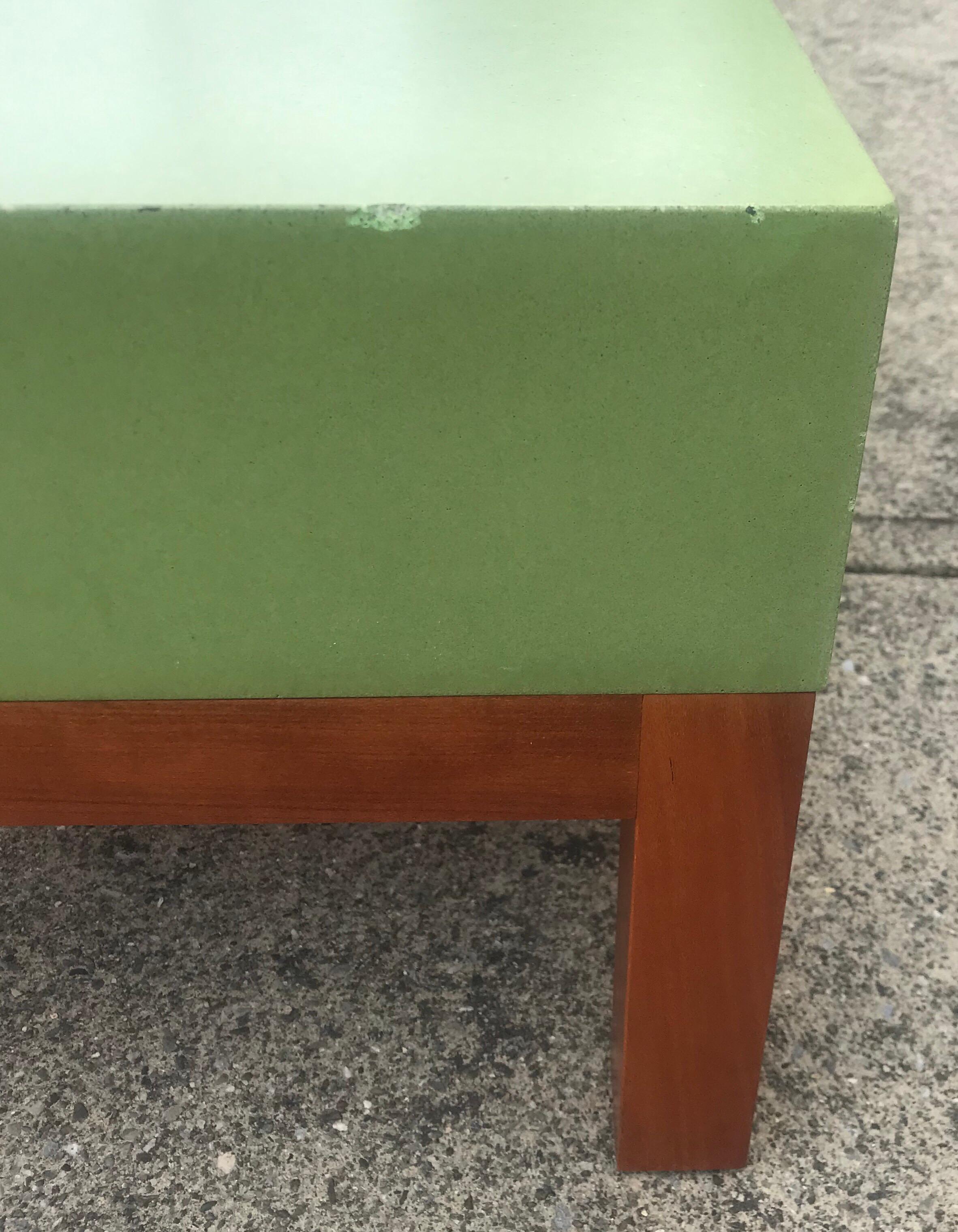 Rectangular Vibrant Green Coffee Table by Peter Sandback, Ettore Sottsass Style For Sale 4