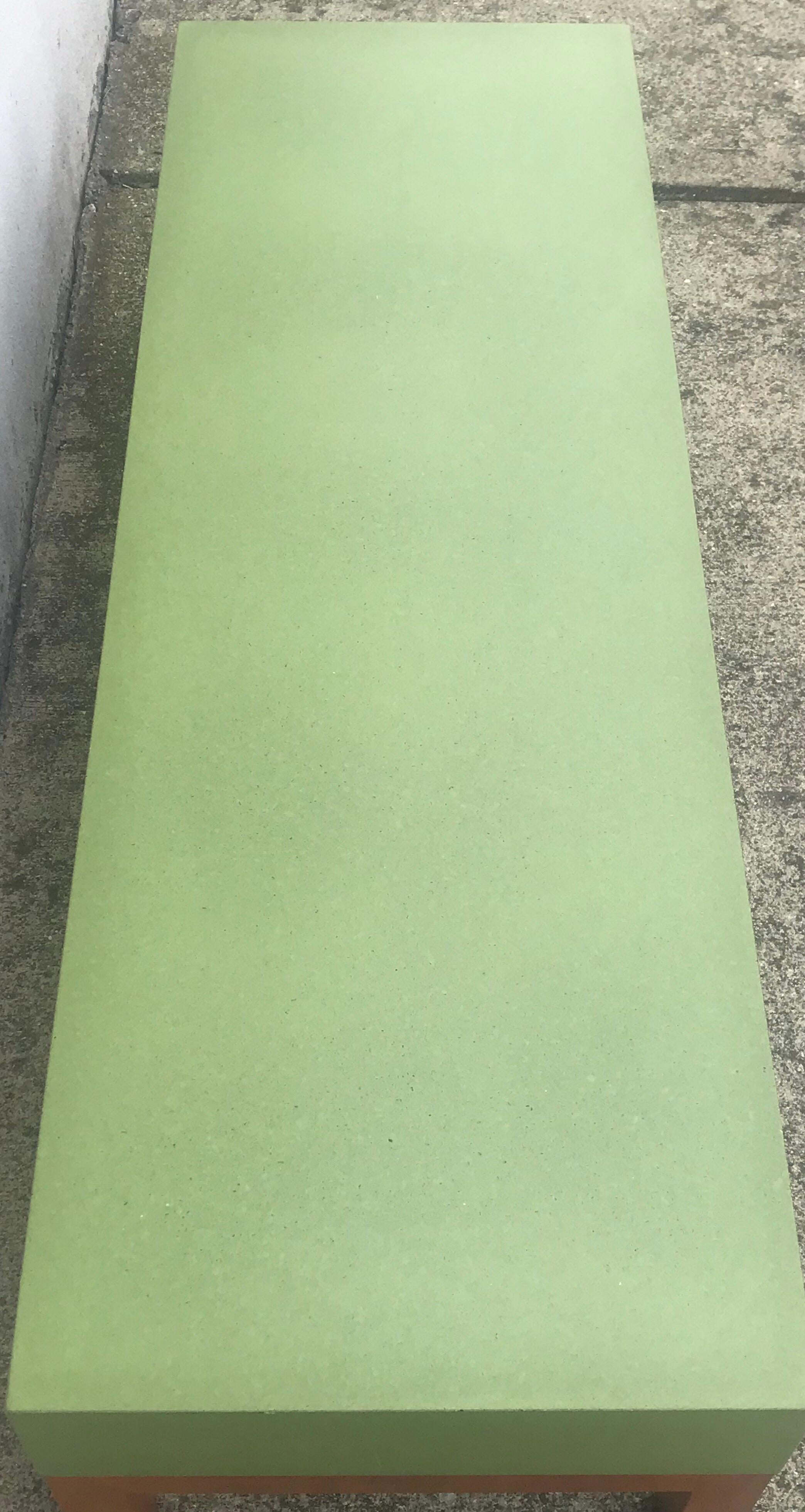 Rectangular Vibrant Green Coffee Table by Peter Sandback, Ettore Sottsass Style 1