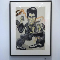 Peter Saul, Politics Pop Art Color lithograph 1980s Reagan era Signed X/X Framed