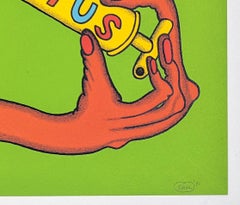 Stampa litografica di Shicago Justus, contemporanea, firmata a mano, edizione di 150 esemplari, 1971