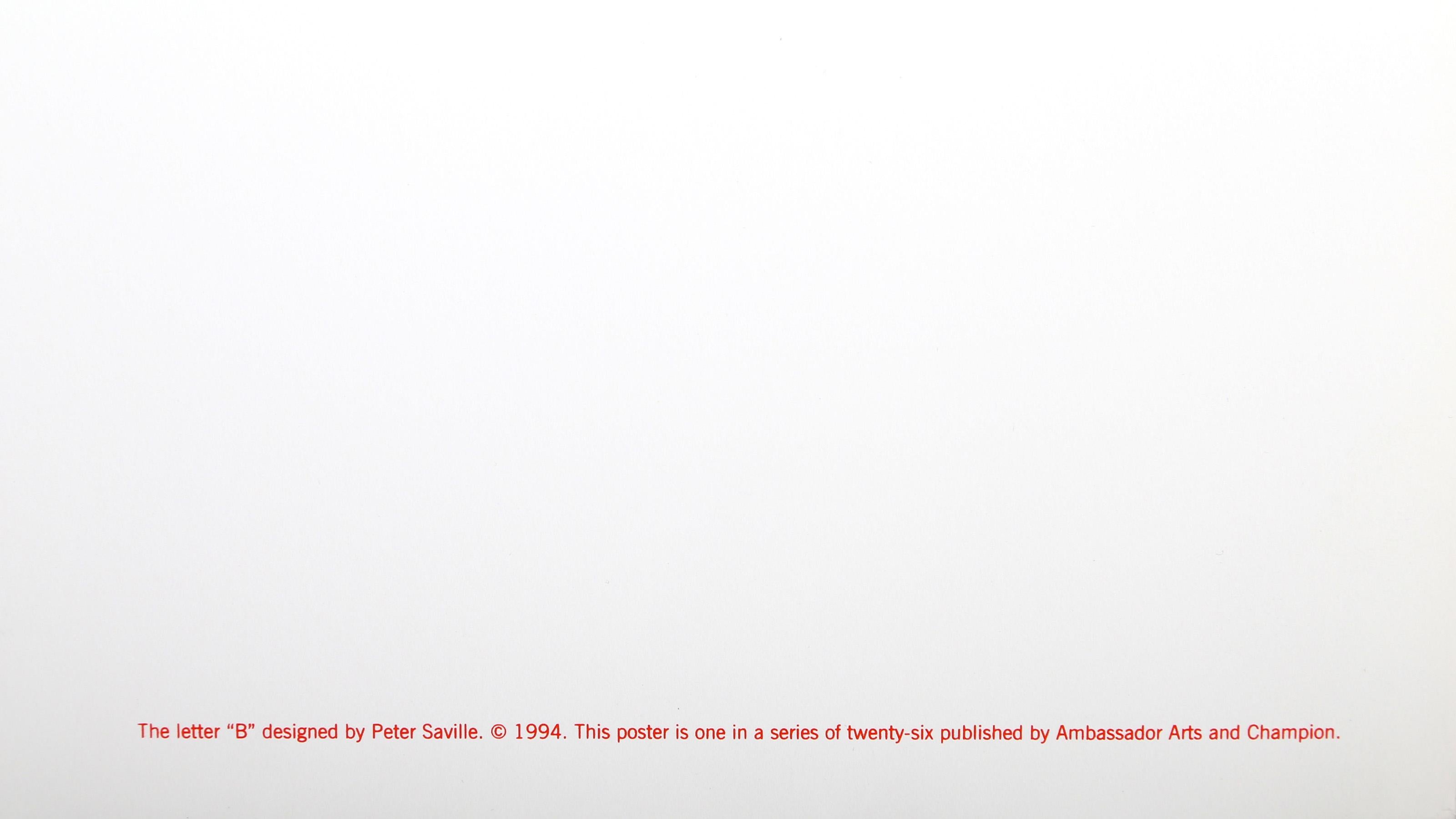Der Buchstabe B, Pop-Art-Siebdruck von Peter Saville im Angebot 2