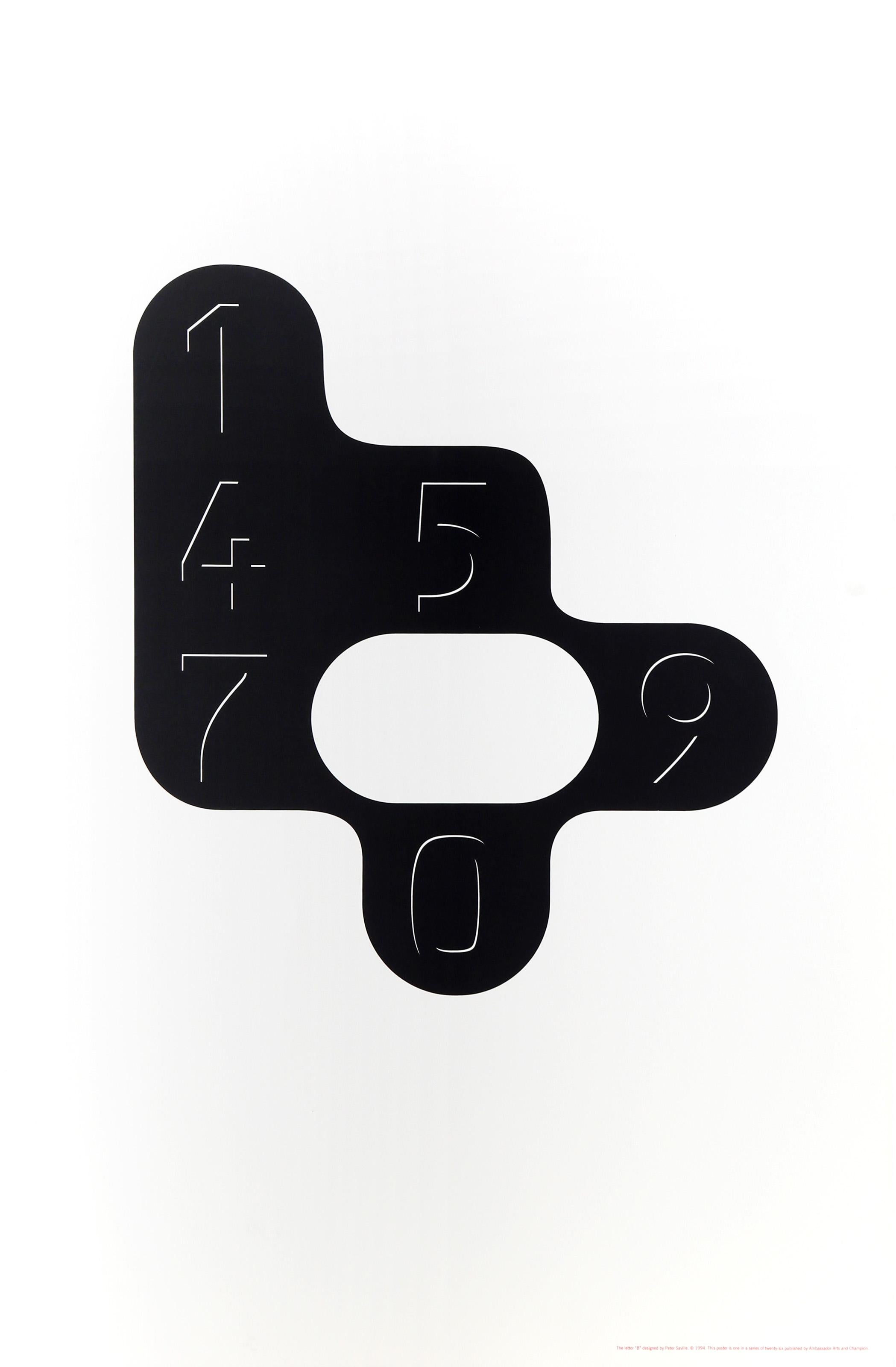 Der Buchstabe B, Pop-Art-Siebdruck von Peter Saville