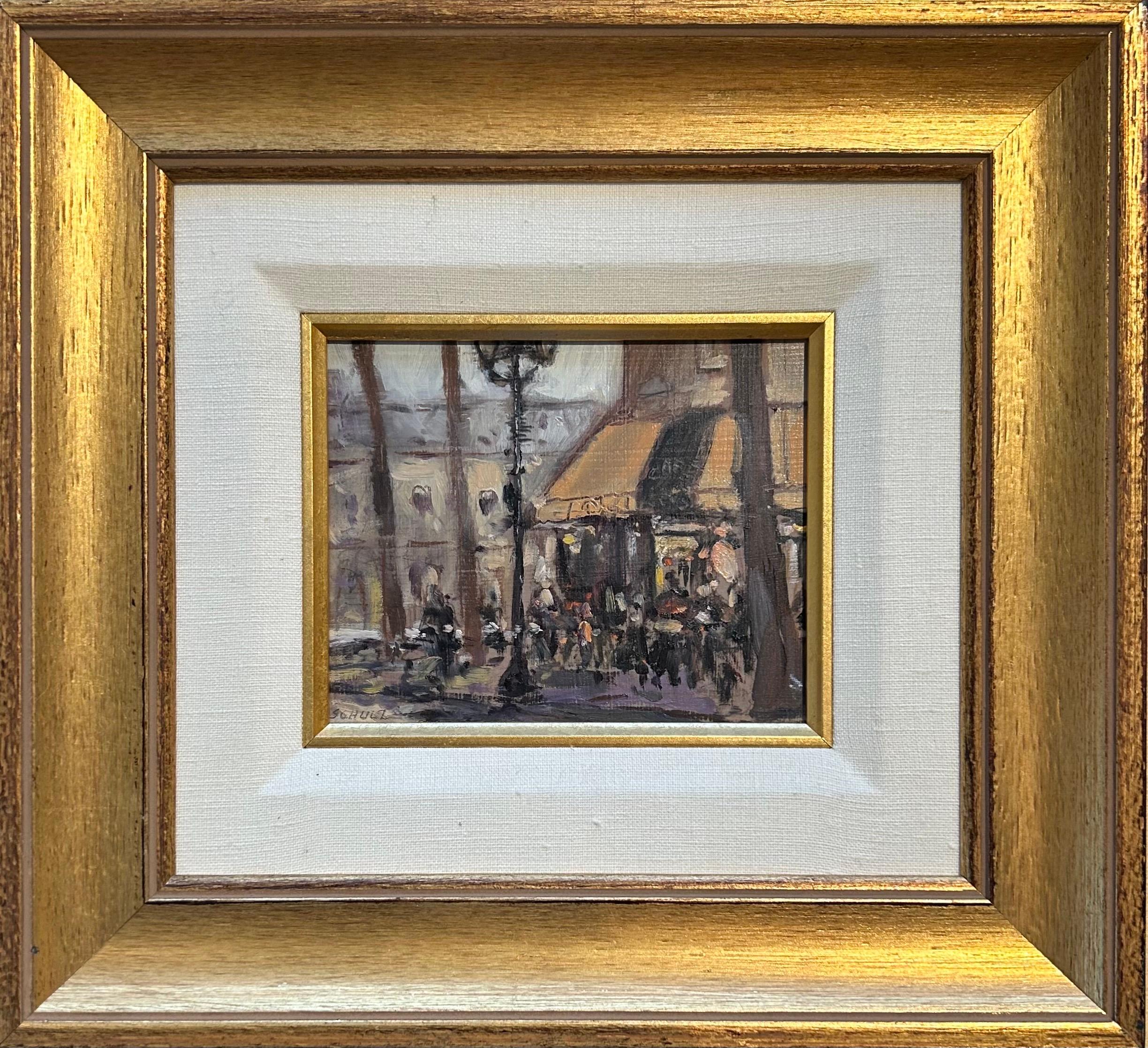 Plein Air Landscape 'Paris, au Bistro, L'Aprés Midi'