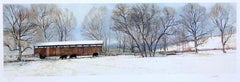 BUCK RUN BRIDGE Hand Drawn Lithograph, Historic Covered Bridge Chester County PA