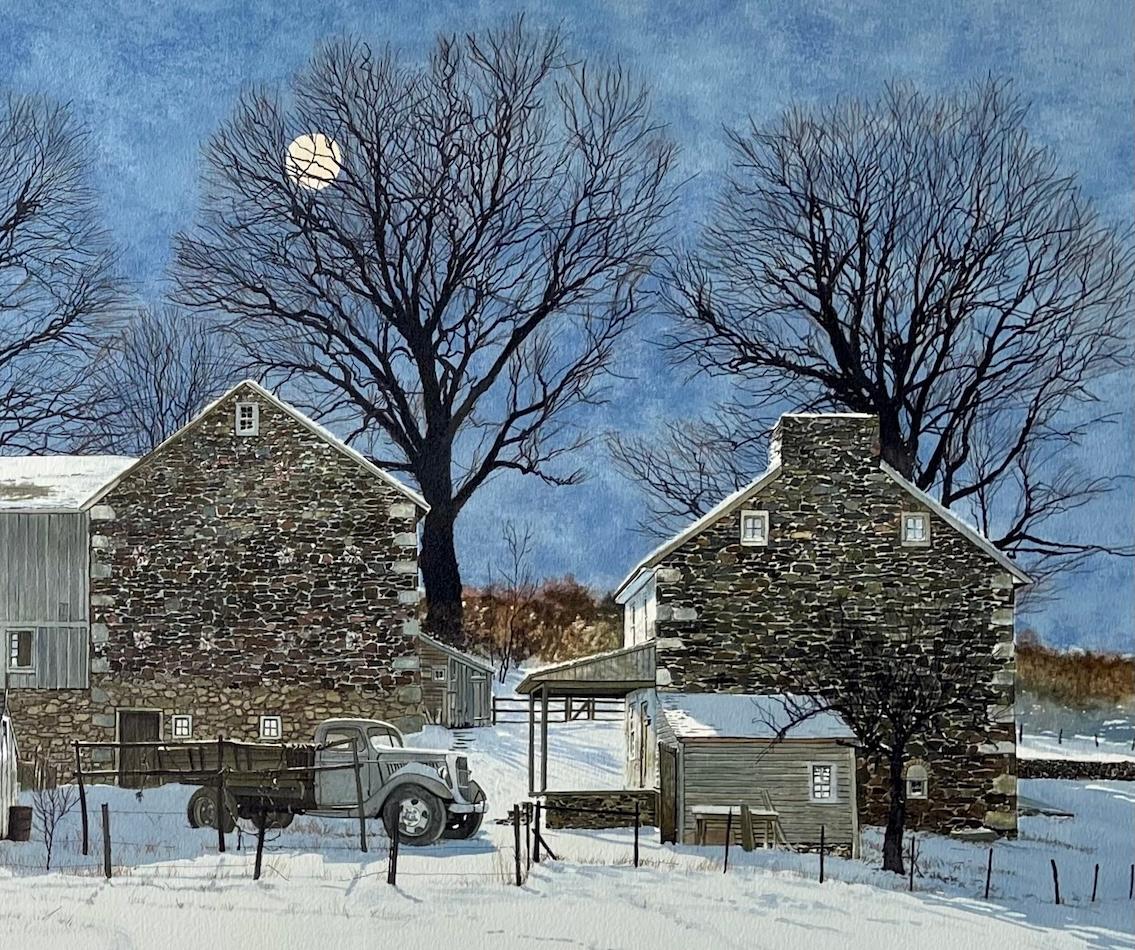 DOMINO is an original hand drawn, limited edition lithograph(not a photo reproduction or digital print) by Peter Sculthorpe (b.1948 Ontario, Canada) printed using hand lithography techniques on archival Arches paper, 100% acid free. Evening blue