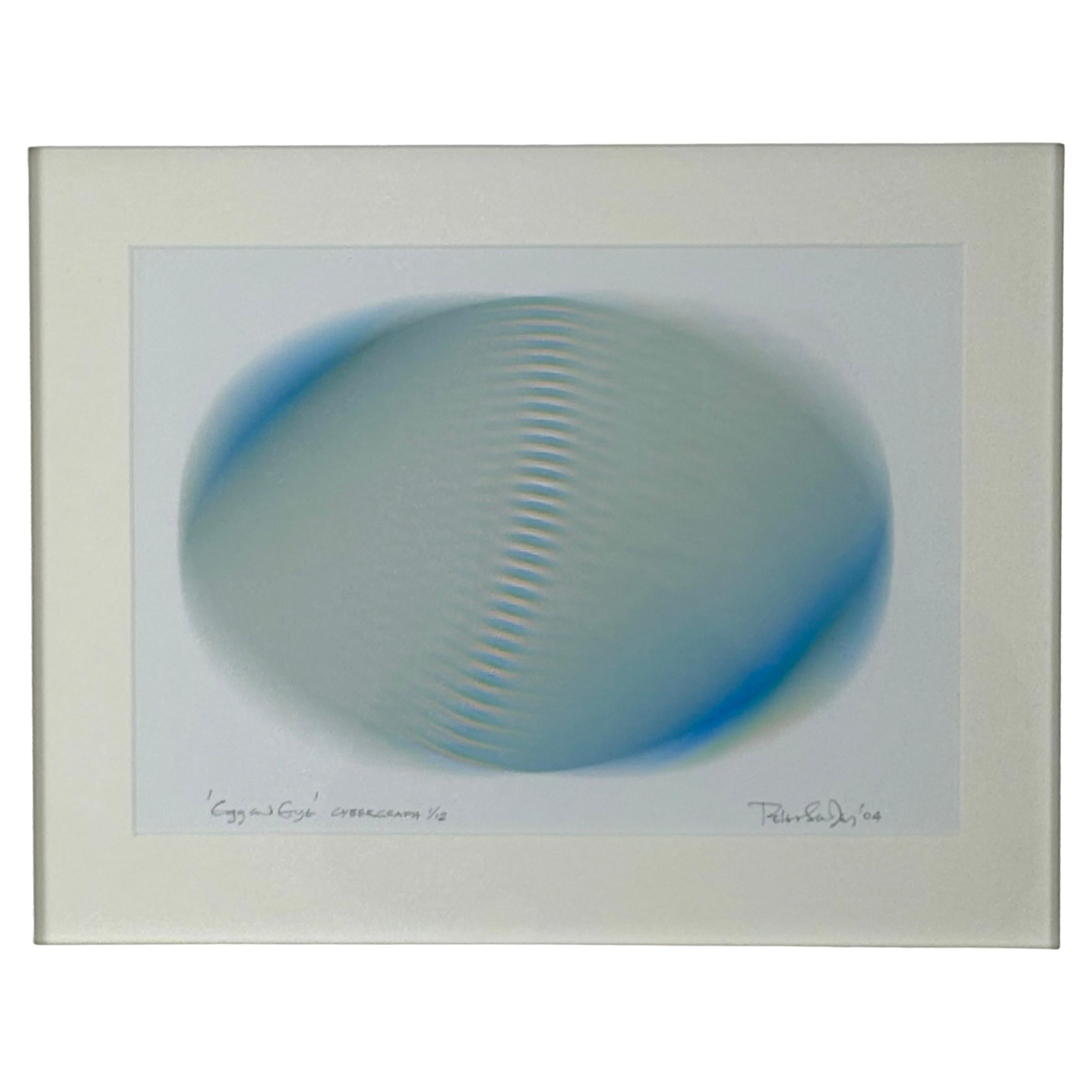 Peter Sedgley, británico (1930-2025) Cibergráfico, "Huevo y ojo" en venta