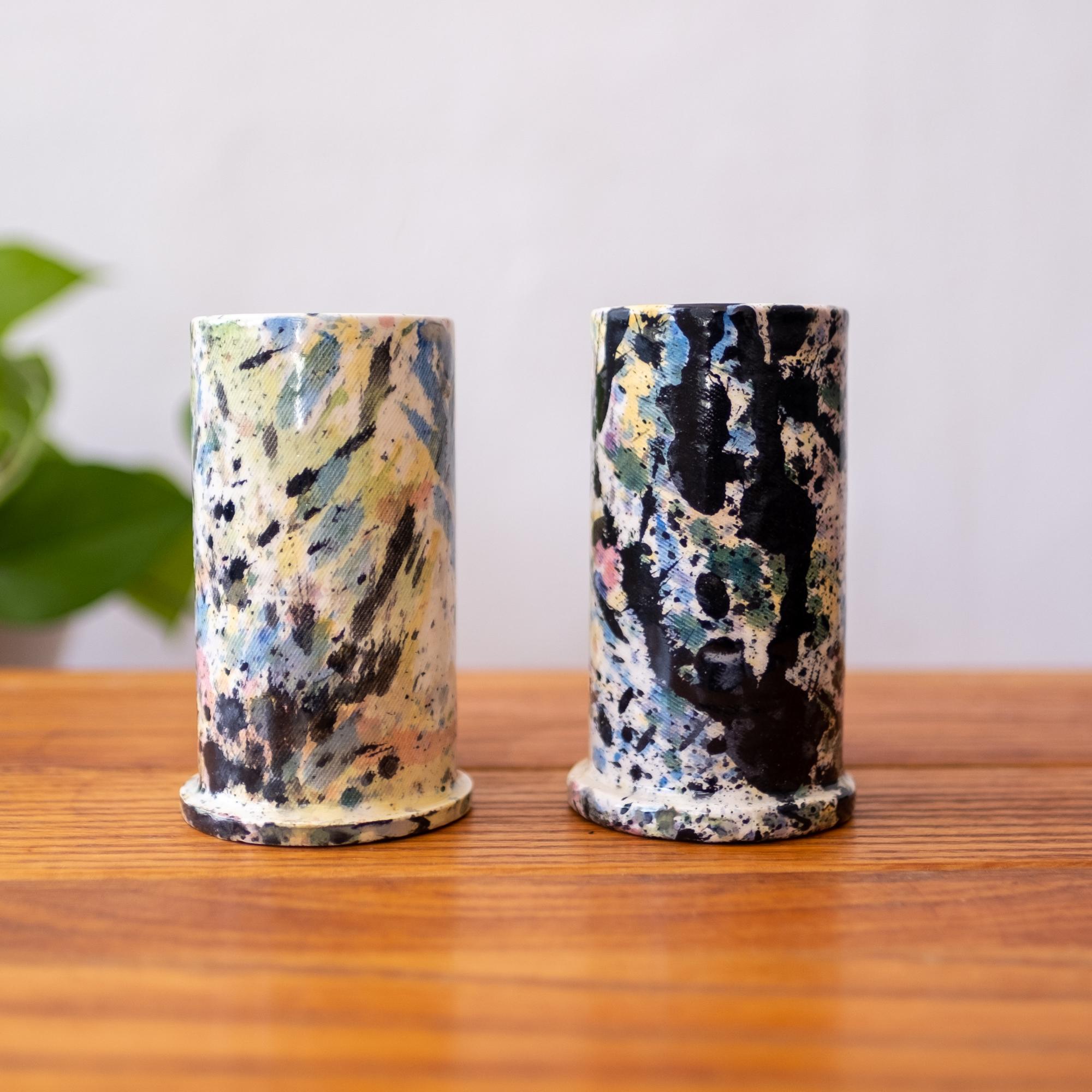 Post-Modern Peter Shire Ceramic Love Cups, 1993