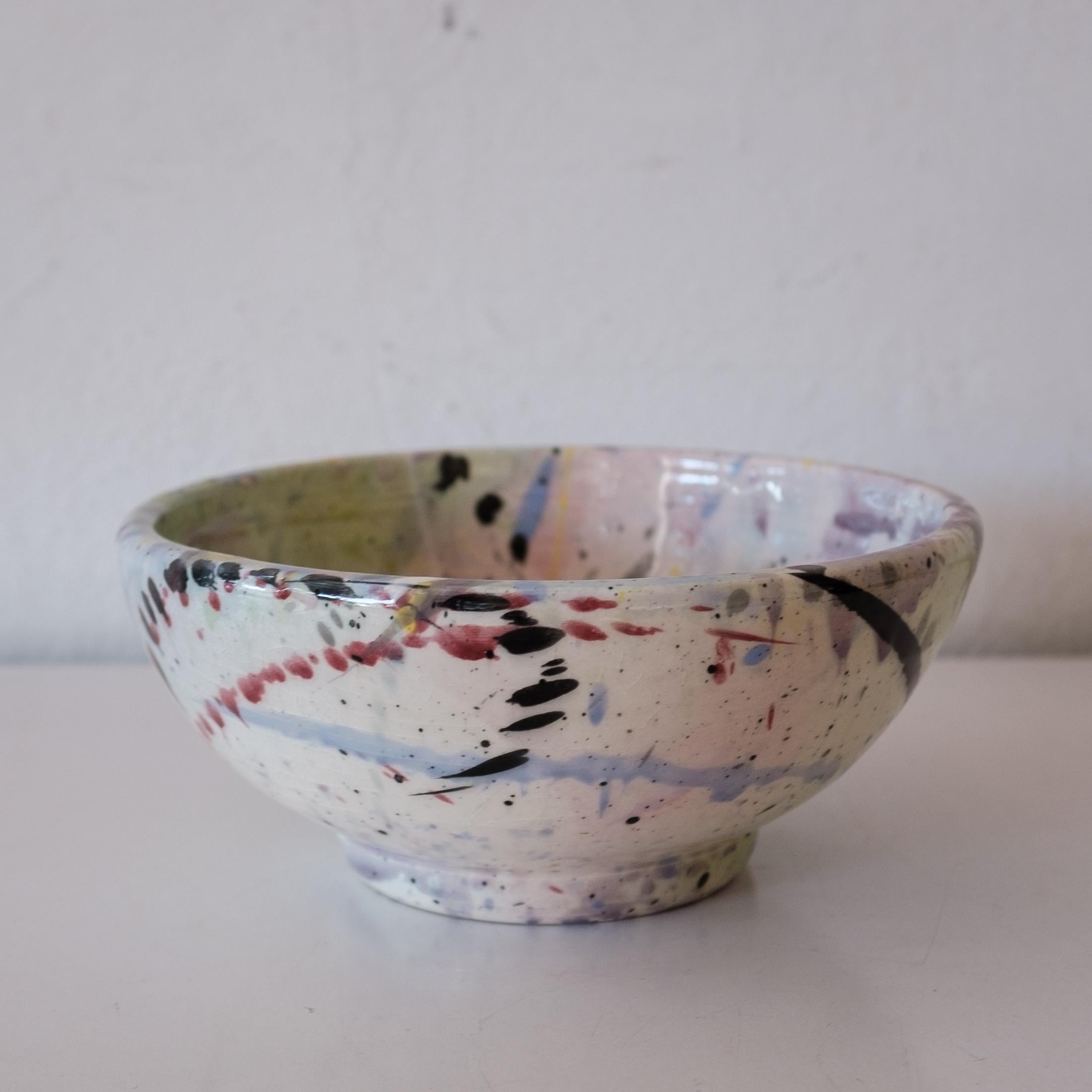American Peter Shire Ceramic Splatter Bowl for Los Angeles County Museum of Art, 1984