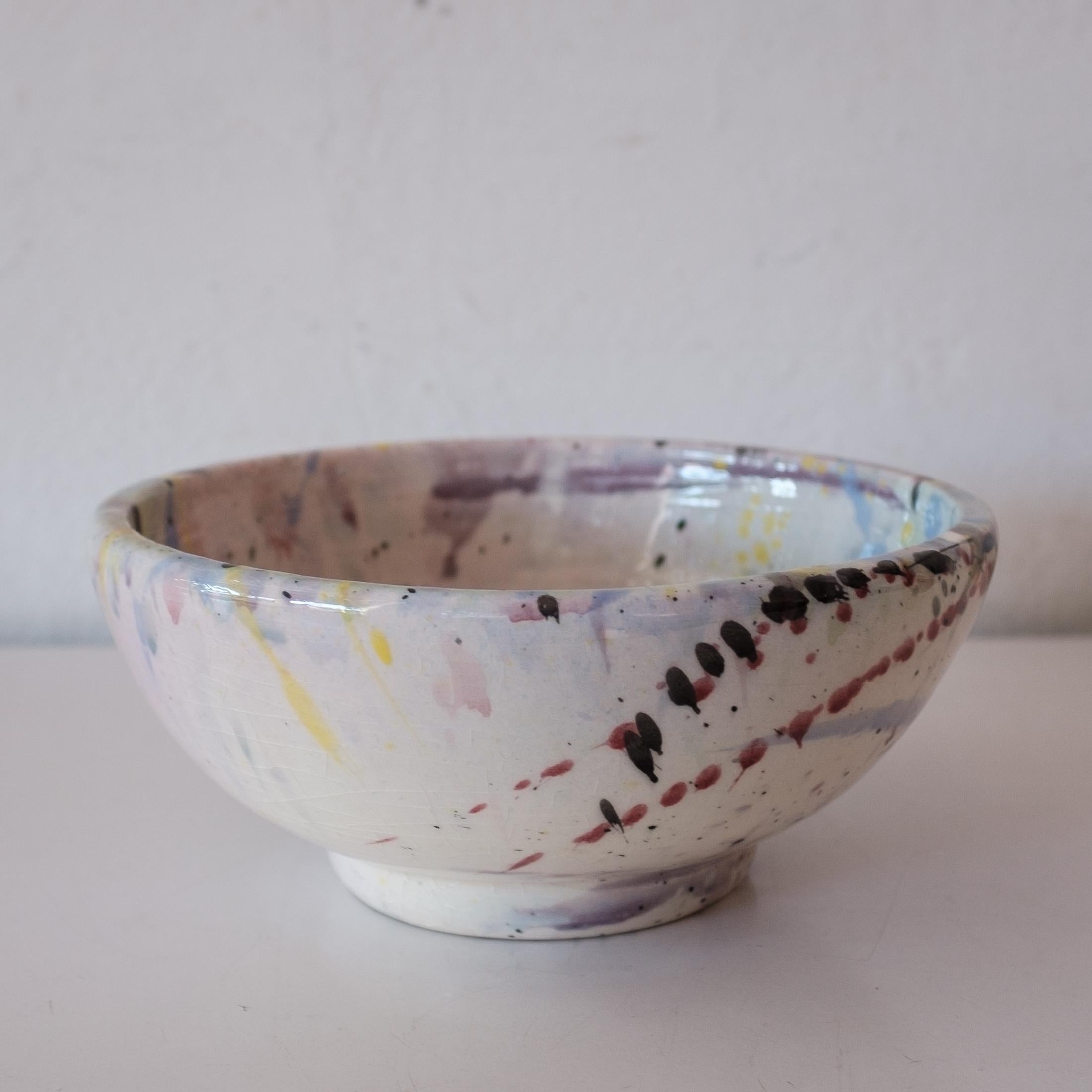 Peter Shire Ceramic Splatter Bowl for Los Angeles County Museum of Art, 1984 In Good Condition In San Diego, CA