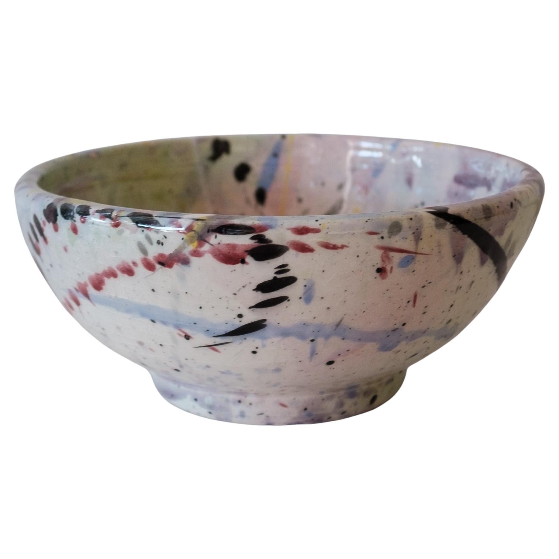 Peter Shire Ceramic Splatter Bowl for Los Angeles County Museum of Art, 1984