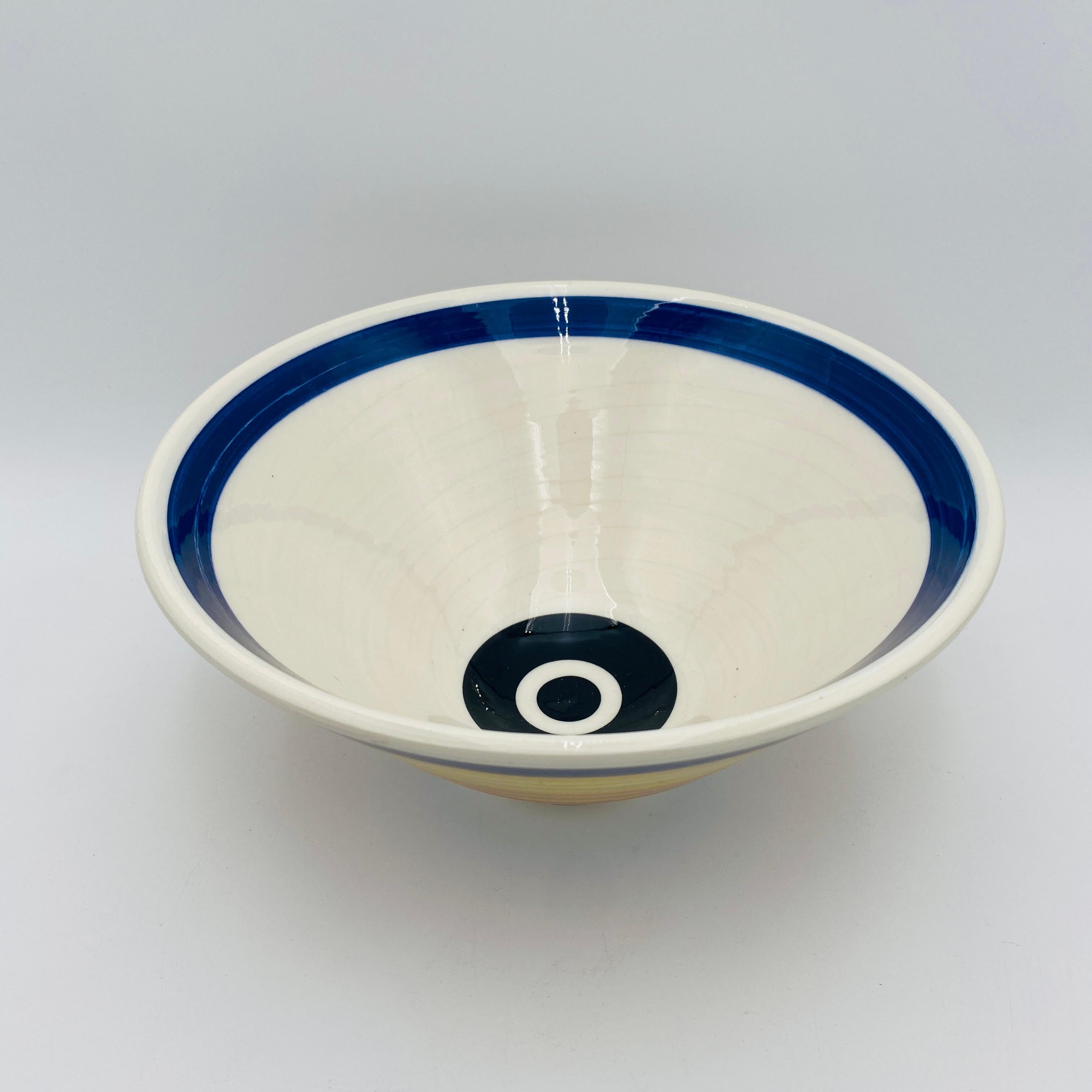 Peter Shire Echo X Park Ceramic Pottery Bowl Signed EXP 2001 For Sale 7