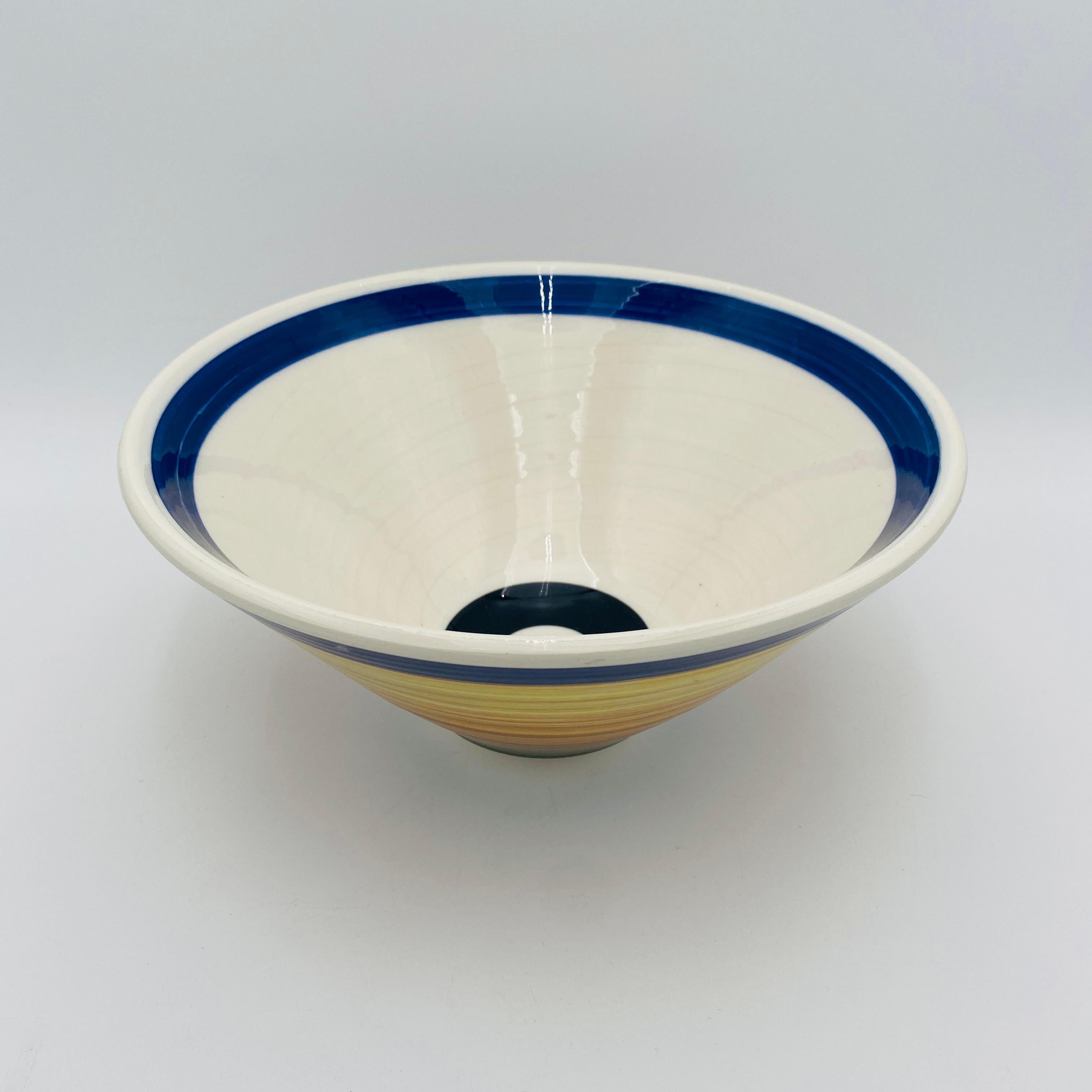 Peter Shire Echo X Park Ceramic Pottery Bowl Signed EXP 2001 For Sale 8