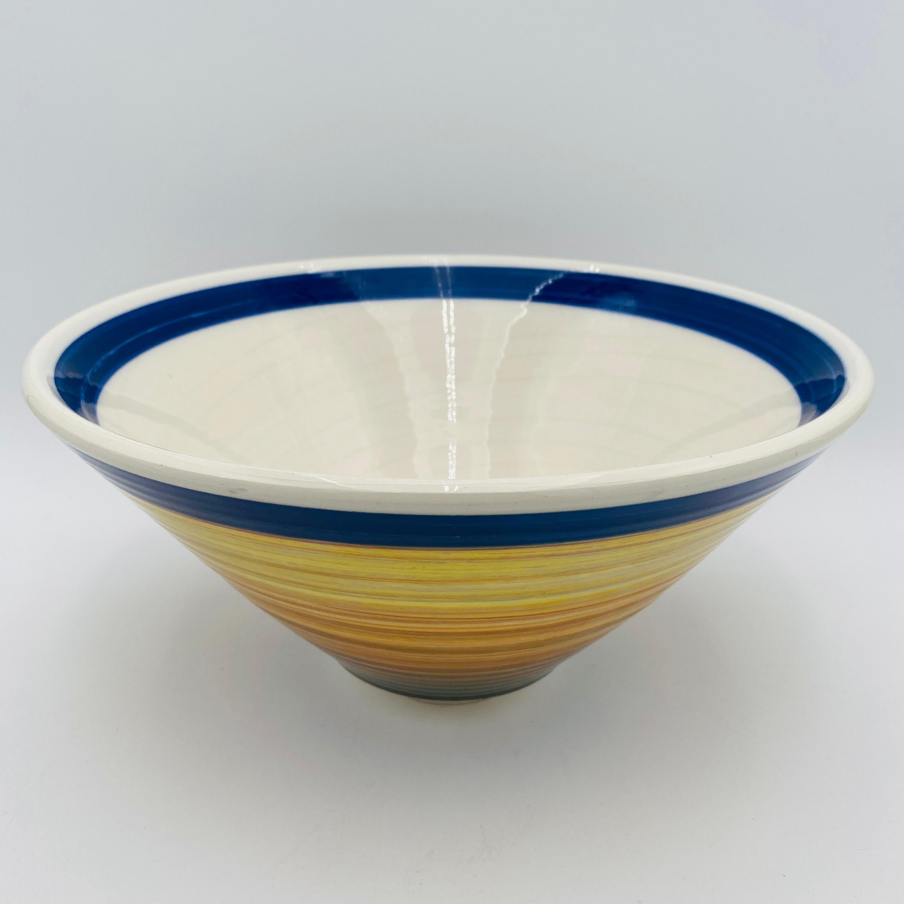 Peter Shire Echo X Park Ceramic Pottery Bowl Signed EXP 2001 For Sale 9