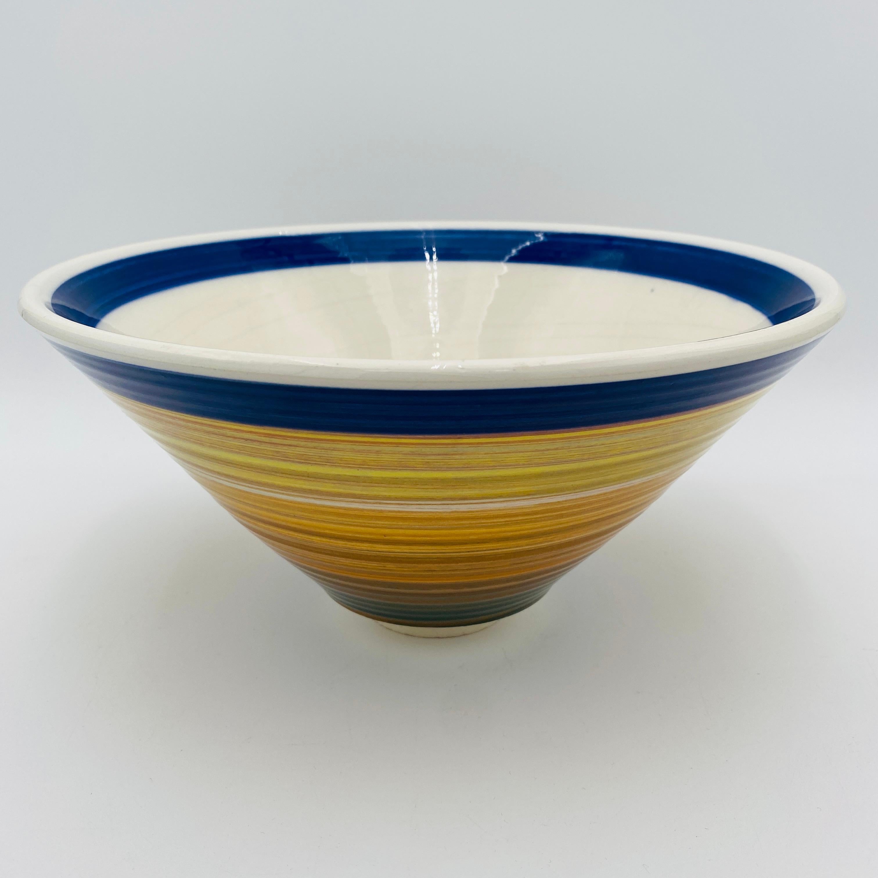 Peter Shire Echo X Park Ceramic Pottery Bowl Signed EXP 2001 For Sale 10