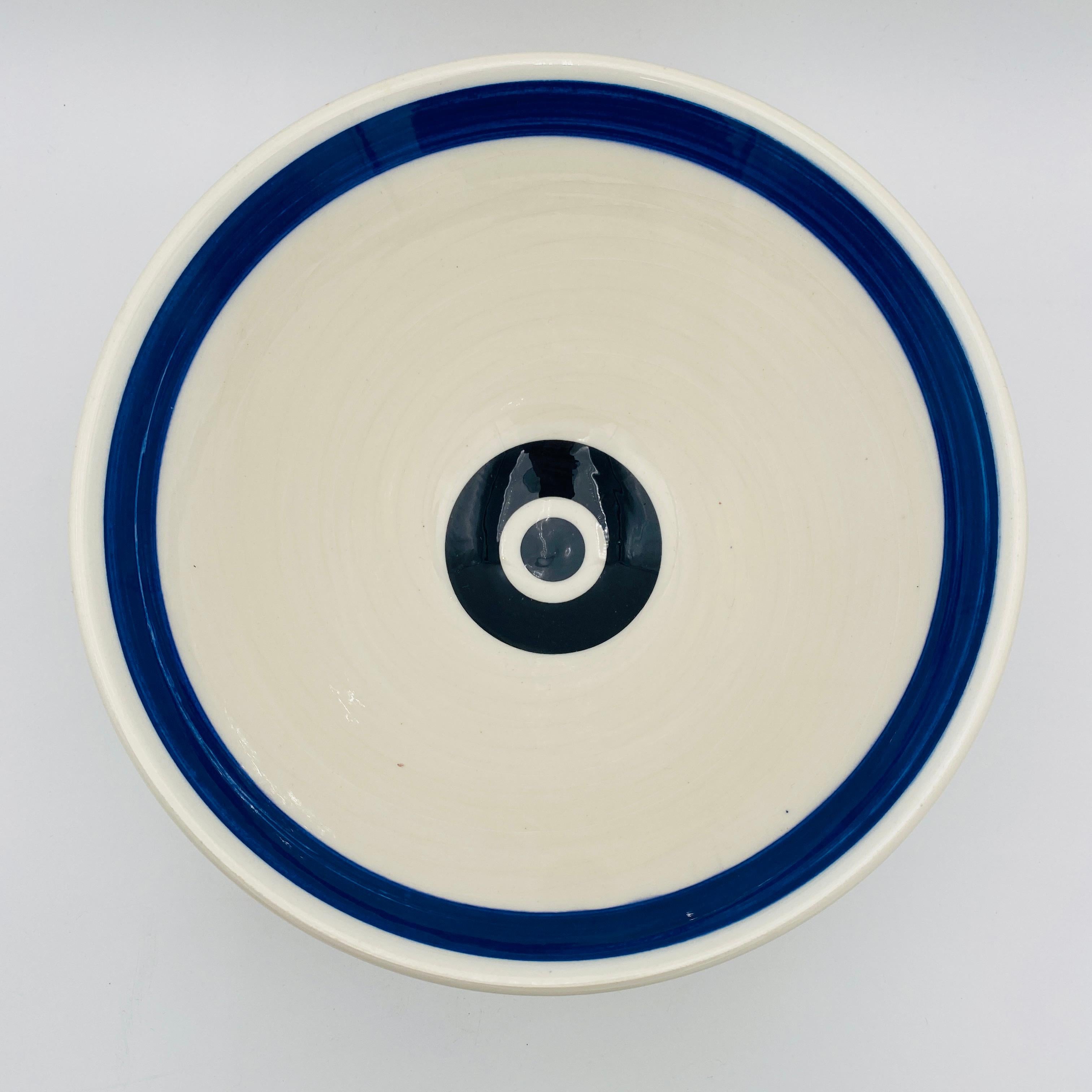 An Echo X Park ceramic pottery bowl by Peter Shire, a Los Angeles-based artist and founding member of The Memphis Group. Signed and dated EXP 2001. 