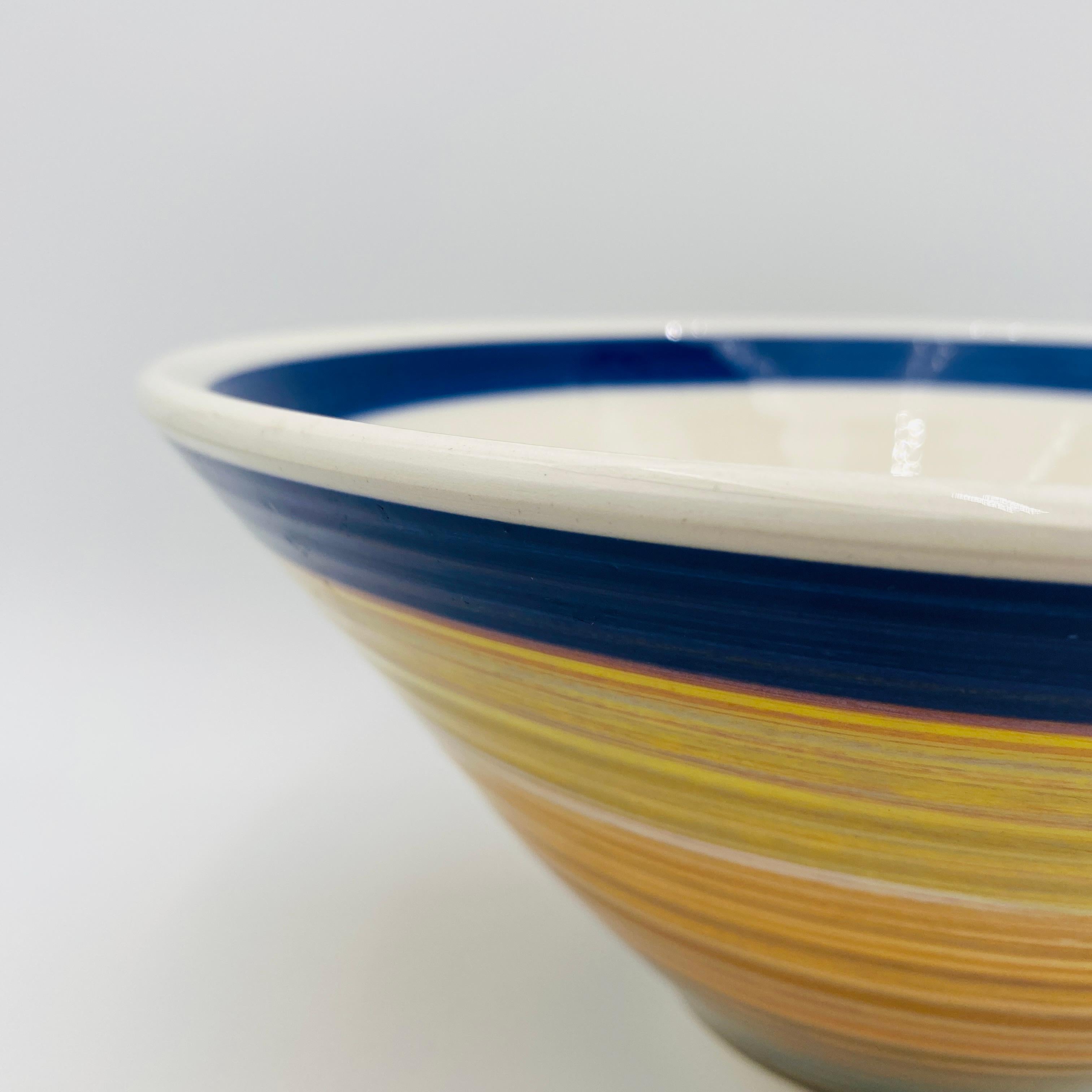 Peter Shire Echo X Park Ceramic Pottery Bowl Signed EXP 2001 For Sale 2
